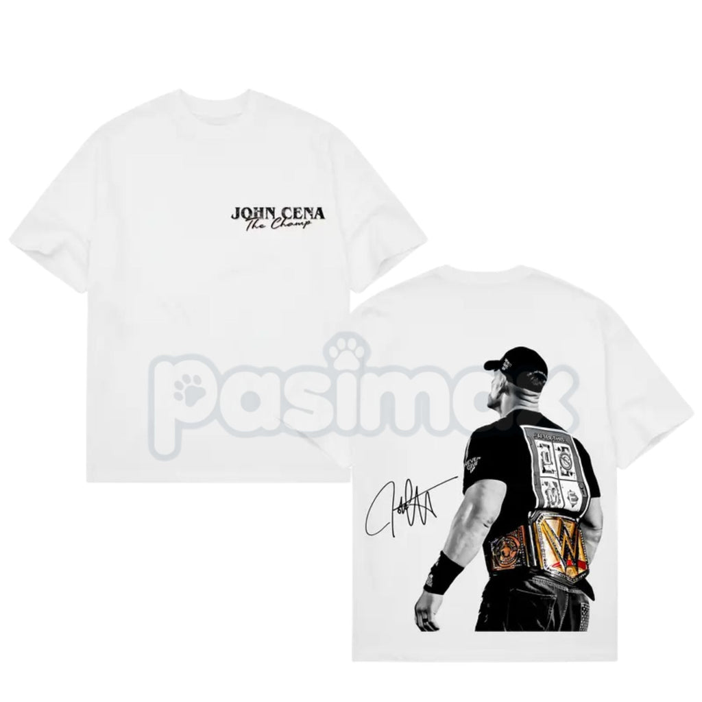 Pasimax John Cena The Champ 2025 Graphic Tee | WWE Legend Retro Wrestling Shirt | Never Give Up Fan Merchandise | Cena Nostal