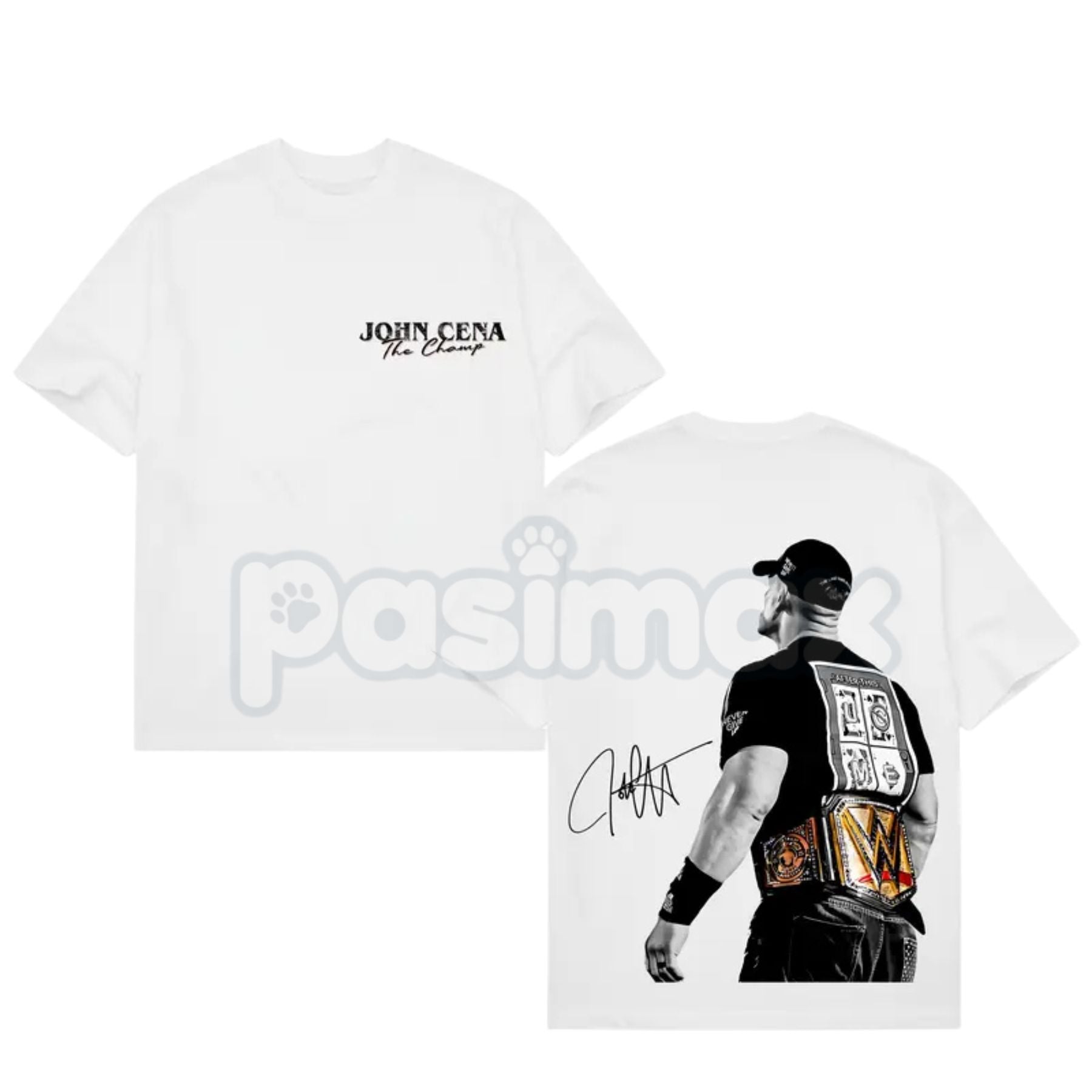 Pasimax John Cena The Champ 2025 Graphic Tee | WWE Legend Retro Wrestling Shirt | Never Give Up Fan Merchandise | Cena Nostal