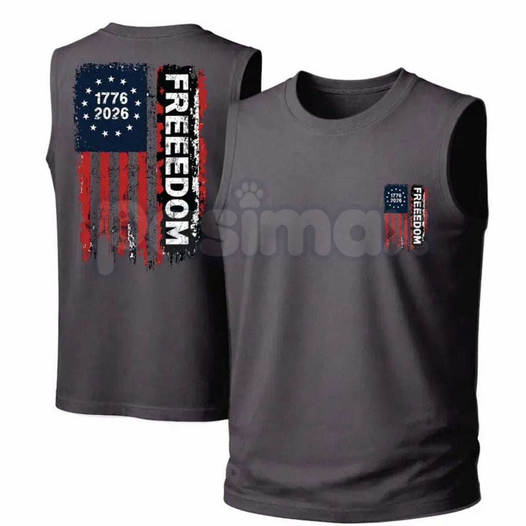 USA 250th Anniversary Tank Top – Patriotic Commemorative Graphic Tee, Classic Fit Summer Apparel for Men