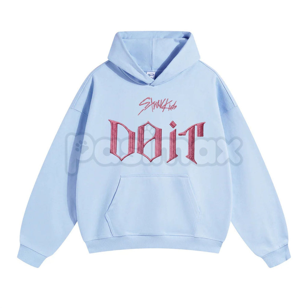 Pasimax "DO IT STRAY KIDS" Embroidered Unisex Hoodie – Premium Heavy Blend K-Pop Fan Apparel — lifestyle context