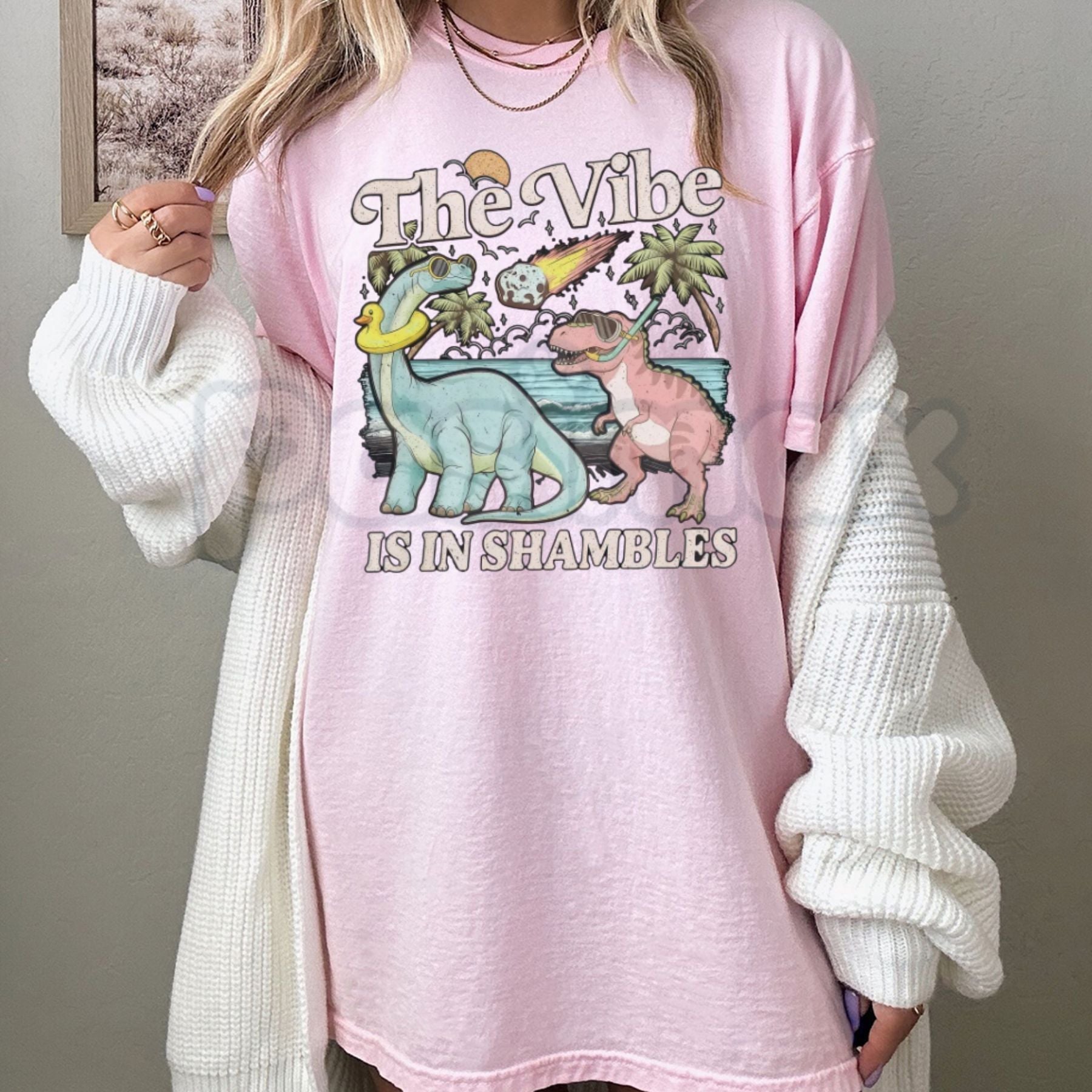 "The Vibe Is In Shambles" T-Shirt – Funny Relatable Quote Graphic Tee, Remastered Heavy Cotton Chaos Statement Top, Soft Lived-In Heavyweight Mood Shirt, Made in USA