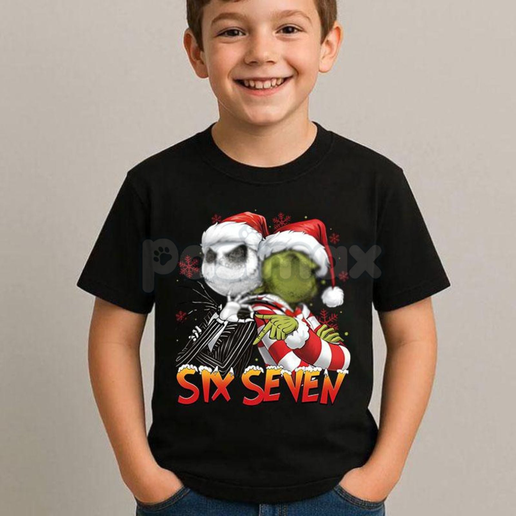 Pasimax Six Seven Christmas Meme Shirt – Funny Viral 67 Xmas T-Shirt, Holiday Humor Gift Tee — lifestyle context
