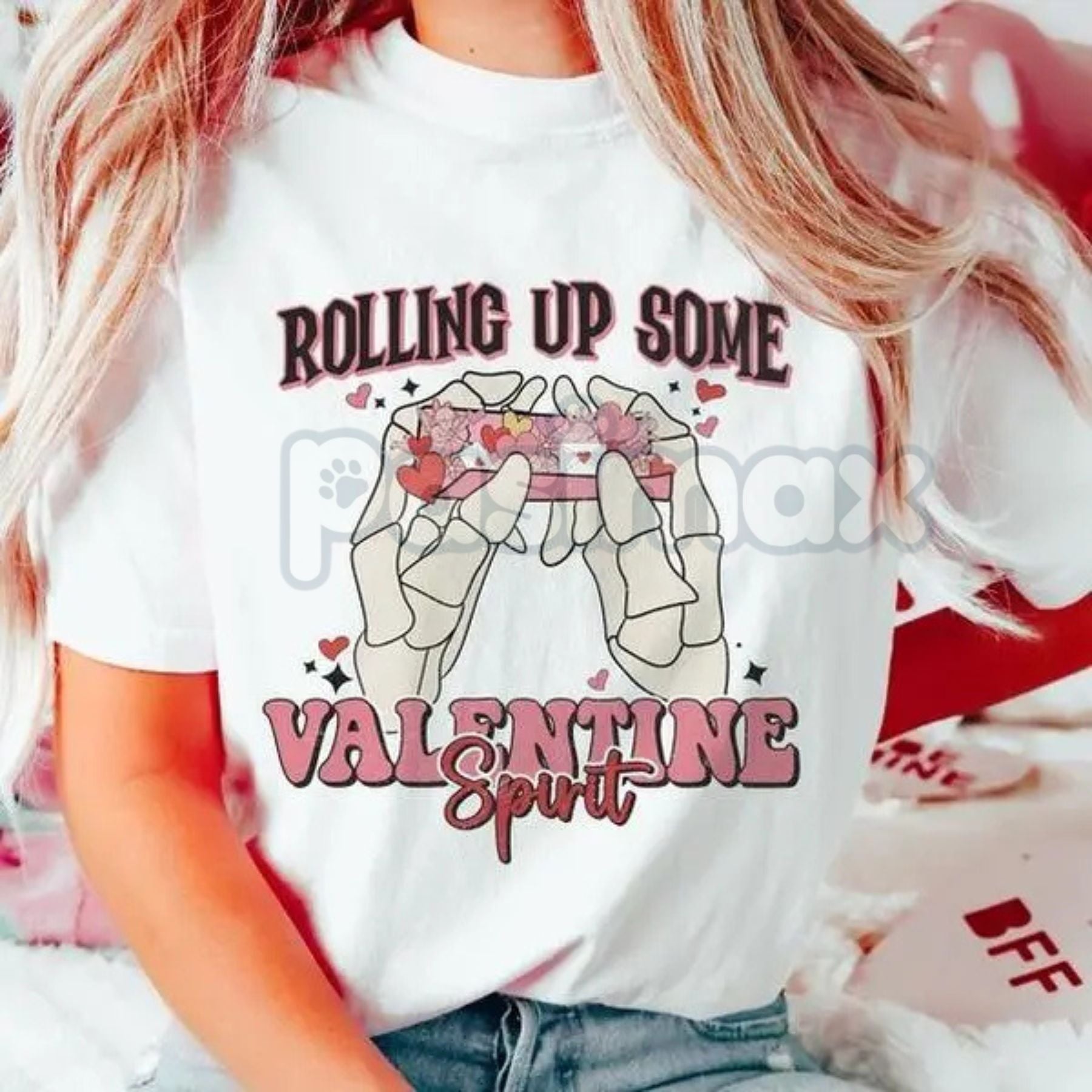 Pasimax Funny Valentine's Day Partner Tee - Relatable Relationship Humor Shirt, Casual Couples V-Day Gift, I'm Here For The T