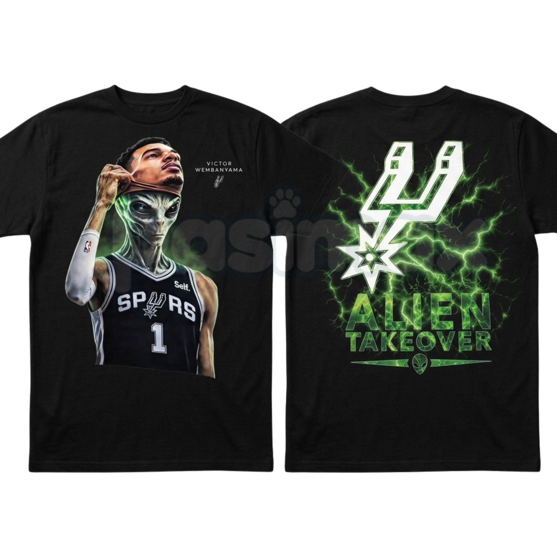 Men's "Wem Alien" Basketball T-Shirt – Wembanyama French Hoop Star Retro Graphic Tee
