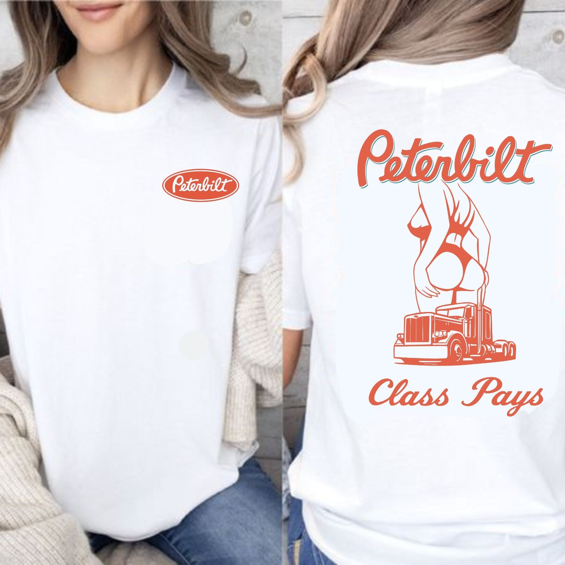 Pasimax Peterbilt "Class Pays" Tee — lifestyle context