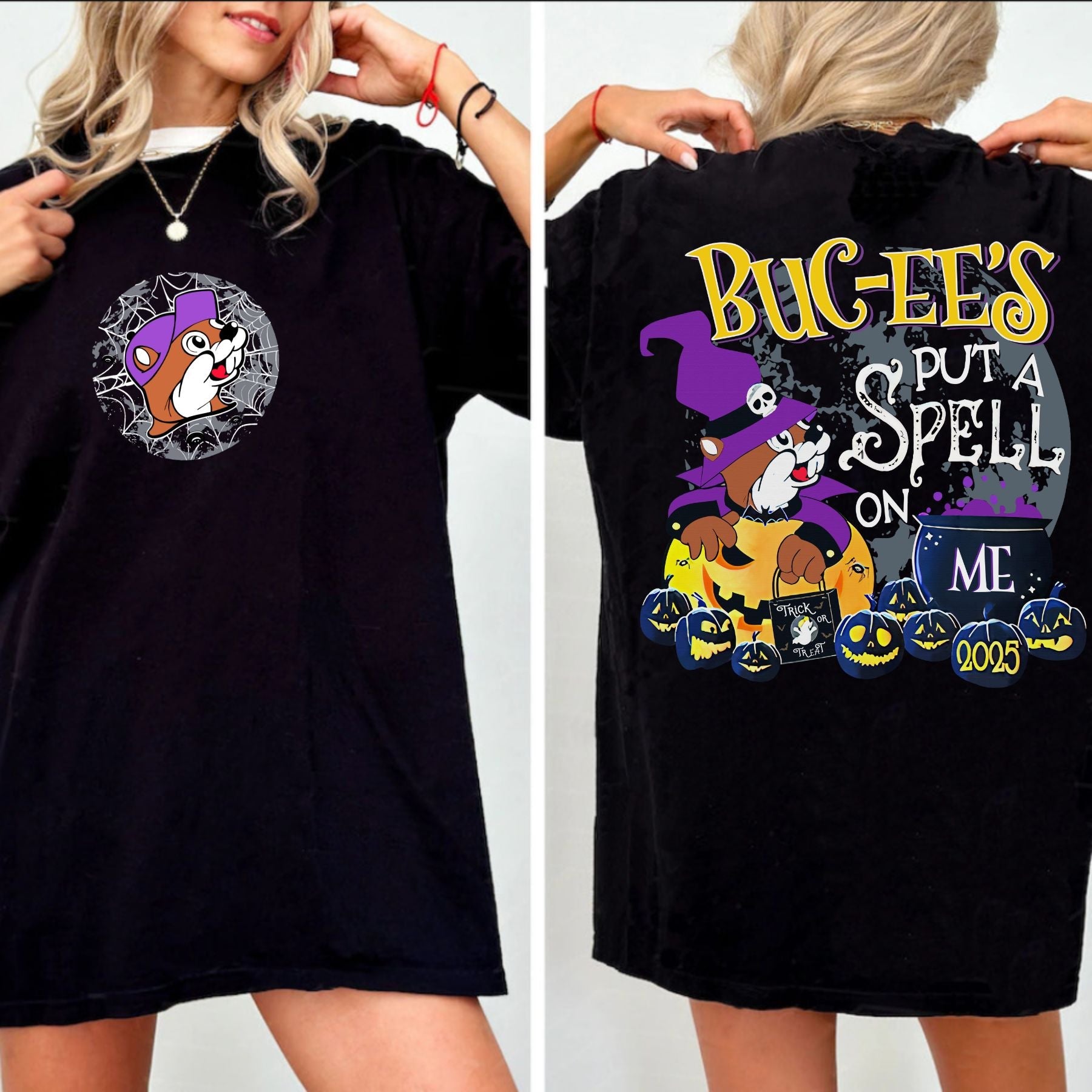 Pasimax Buc-ee’s 2025 Halloween Glow-in-the-Dark T-Shirt — lifestyle context