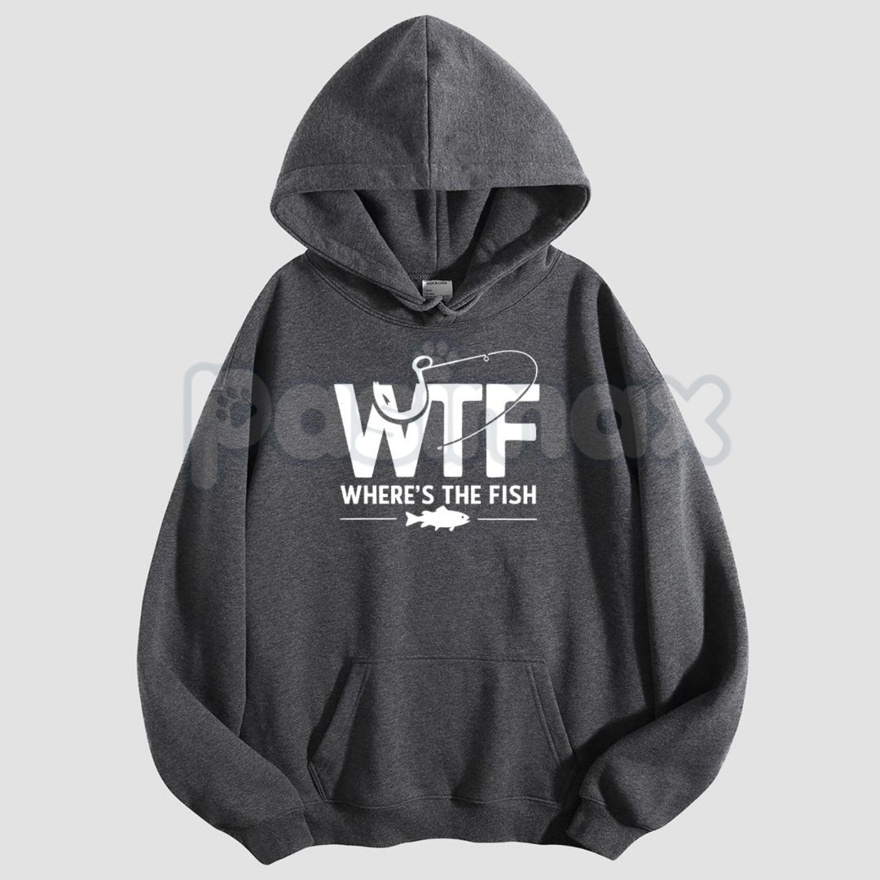Pasimax "WTF, Where Is The Fish" Hoodie – Funny Fishing Meme Pullover, Angler Humor Apparel & Statement Gear, Unisex — lifest