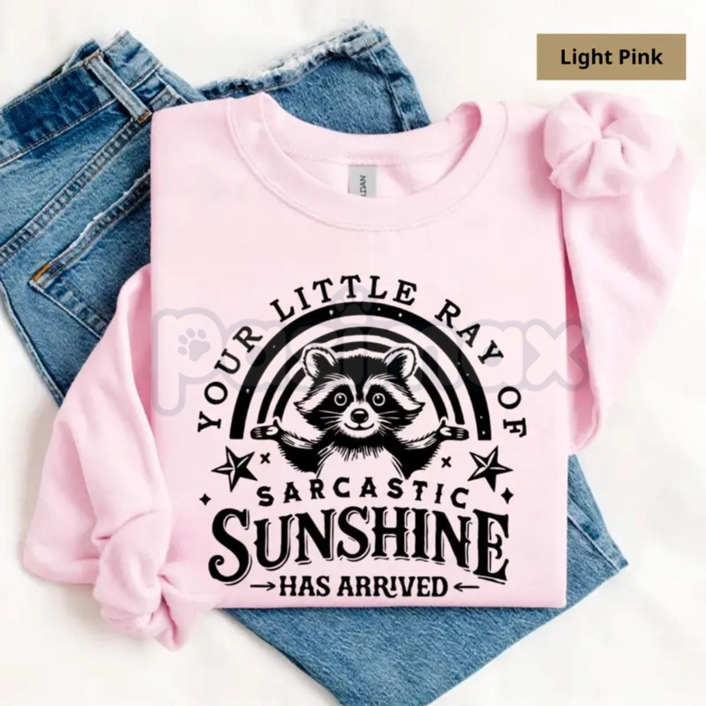 Pasimax Your Little Ray Of Sarcastic Sunshine Sweatshirt | Funny Sassy Quote Crewneck | Retro Sun Graphic Pullover | Witty Sa