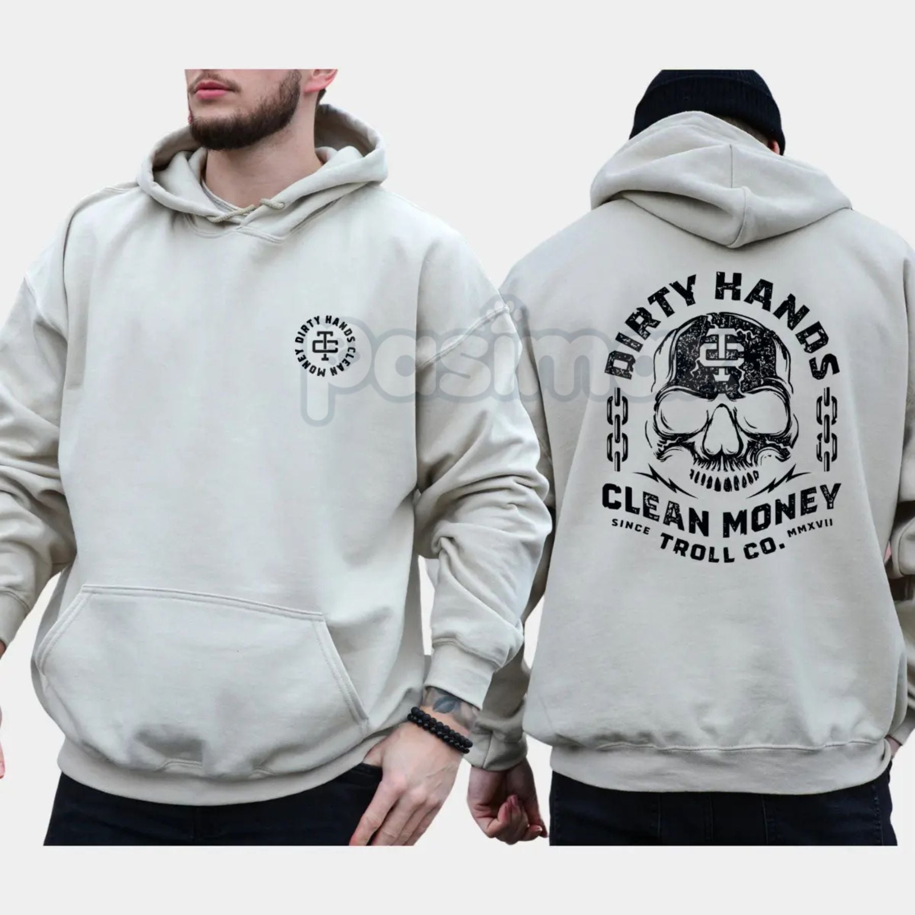 Pasimax Dirty Hands Clean Money Hoodie – Hard Work Ethic Statement Pullover, Tradesman & Entrepreneur Apparel, Unisex — lifes