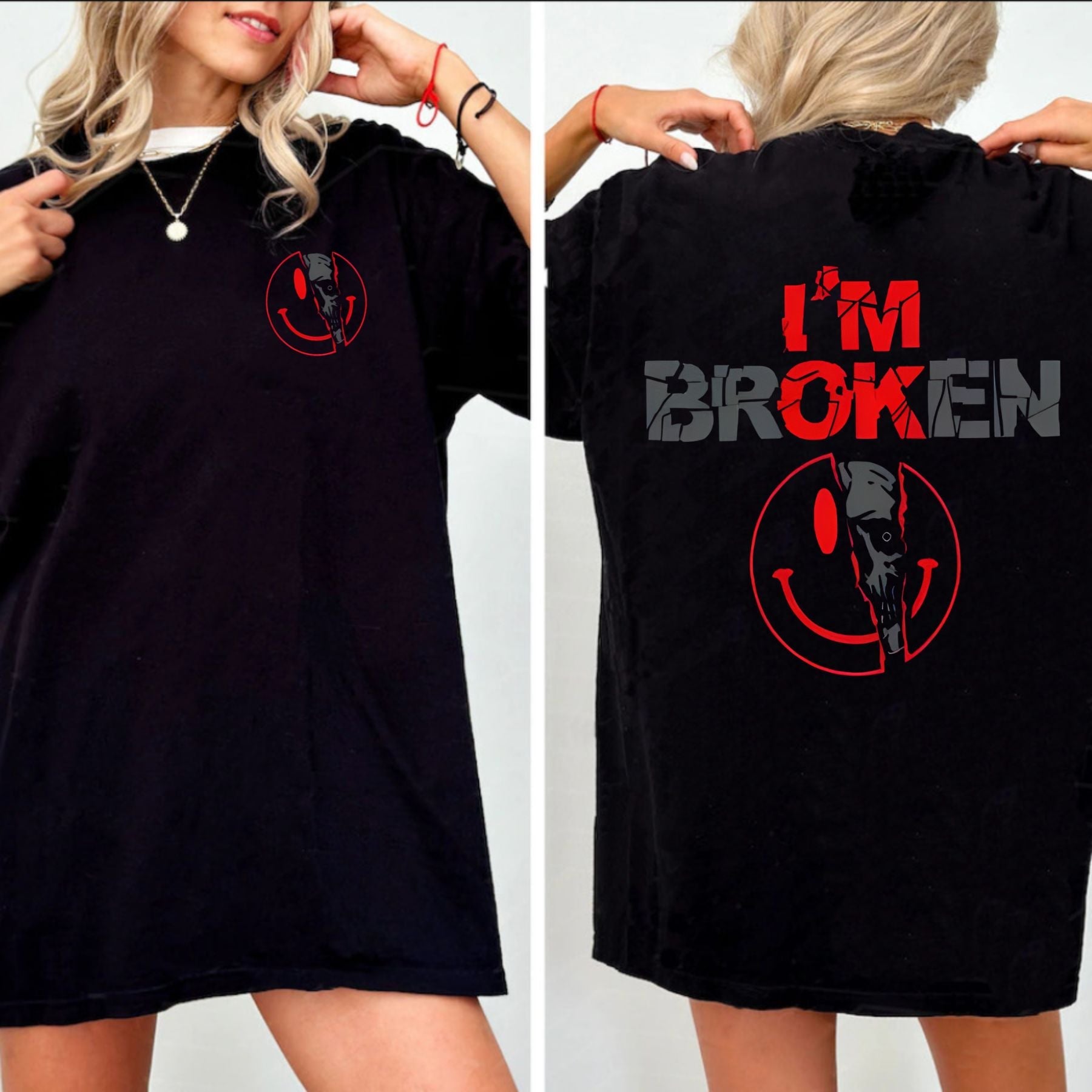 Pasimax 2-Sided "I'm Broken" Shirt — lifestyle context