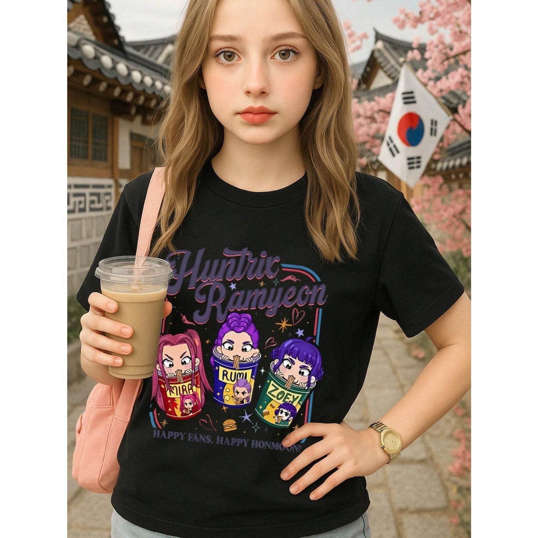 Pasimax Rumi, Zoey & Mira "HUNTR/X" T-Shirt — lifestyle context