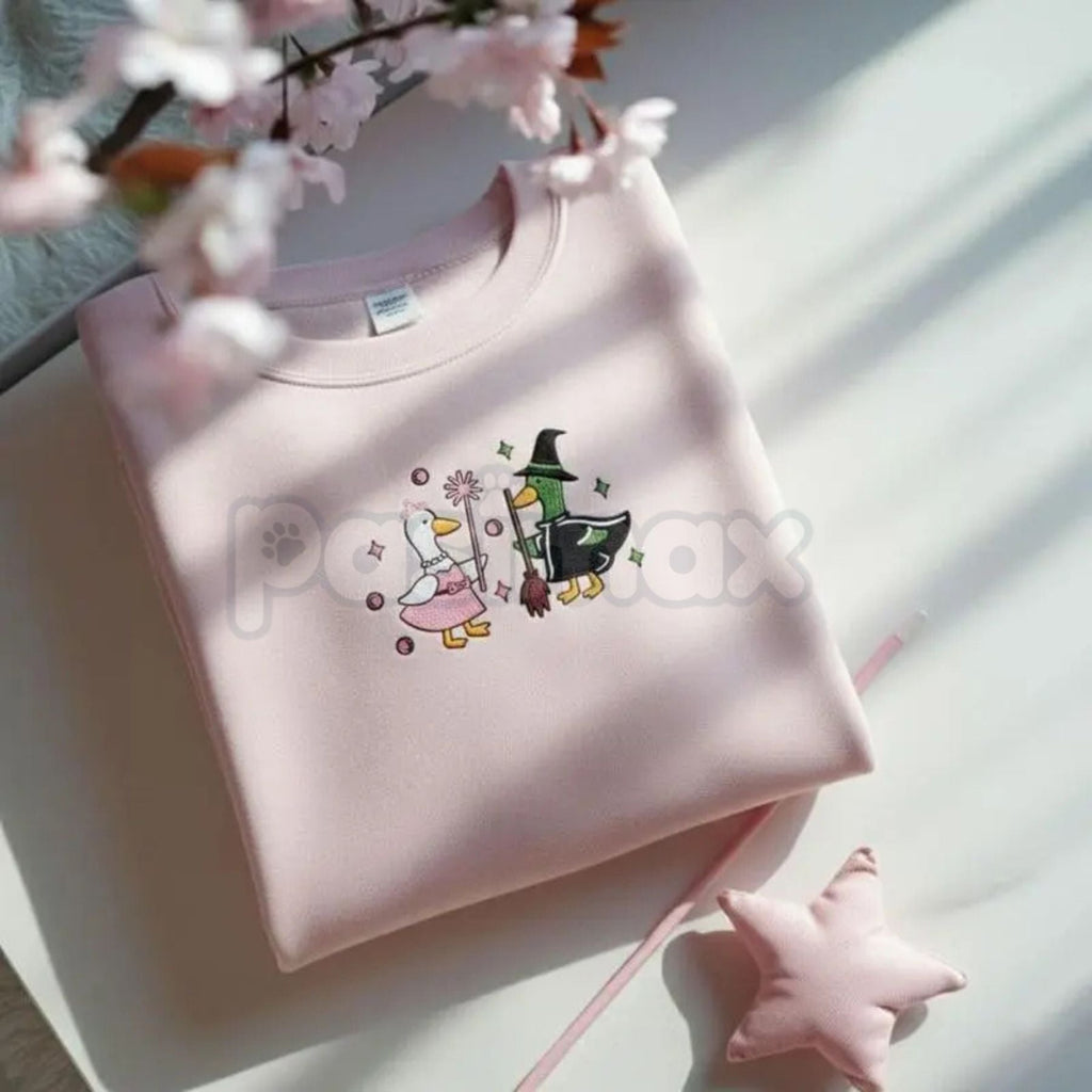 Pasimax Wicked Goose "For Good" Embroidered Sweatshirt – Funny Musical Crewneck — lifestyle context