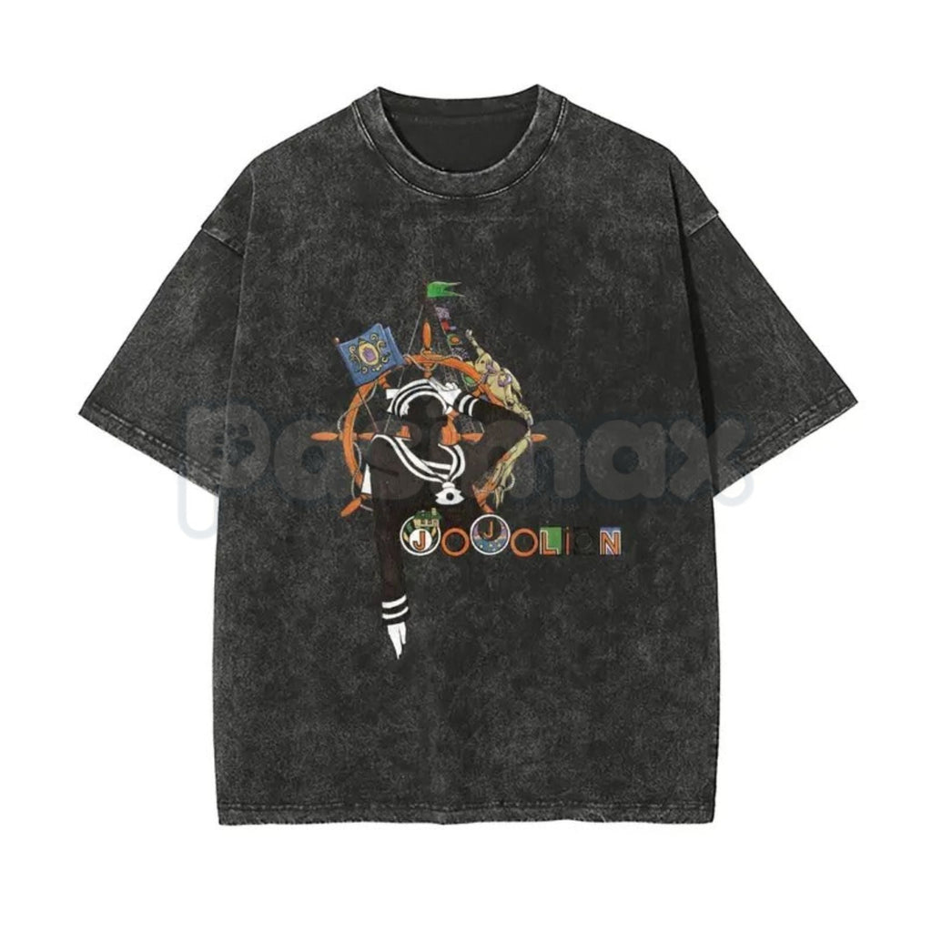 Pasimax Josuke Higashikata Jojolion Tee – JoJo's Bizarre Adventure Part 8 Retro Wash Cotton Unisex Graphic Shirt — lifestyle 