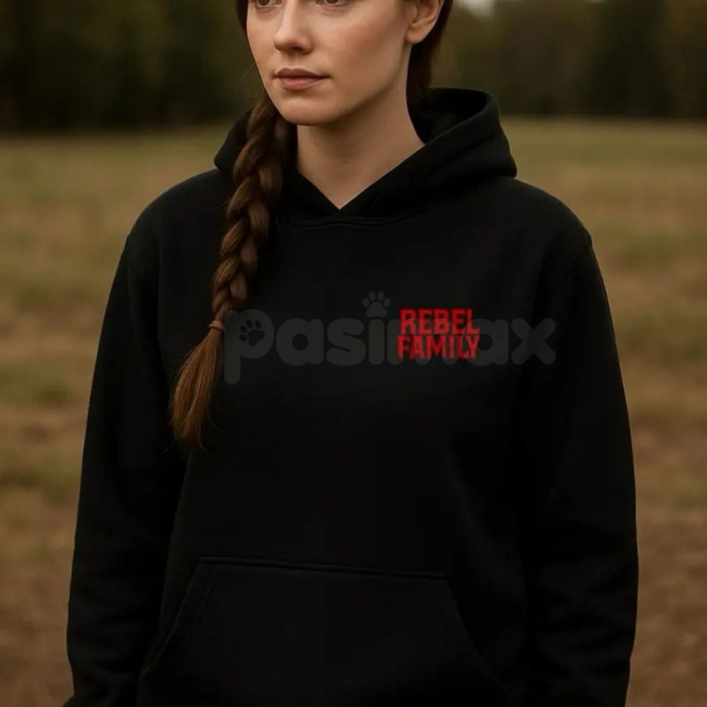 Pasimax Rebel Family Outlaw Bloodline Hoodie – Red Skull Country Apparel Pullover, Southern & Edgy Streetwear, Unisex — lifes