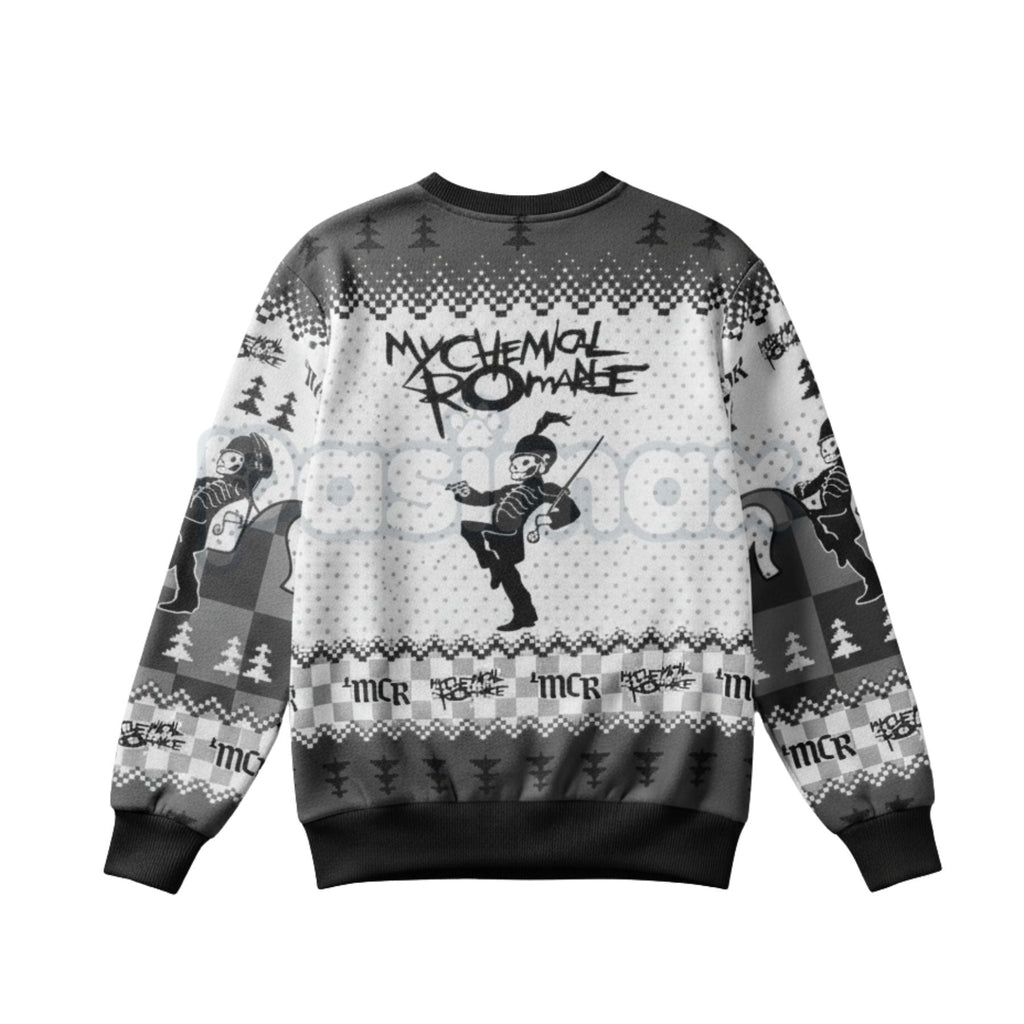 Pasimax MCR The Black Parade Ugly Christmas Sweater | Emo Rock Band Xmas Crewneck | My Chemical Romance Fan Gift — lifestyle 