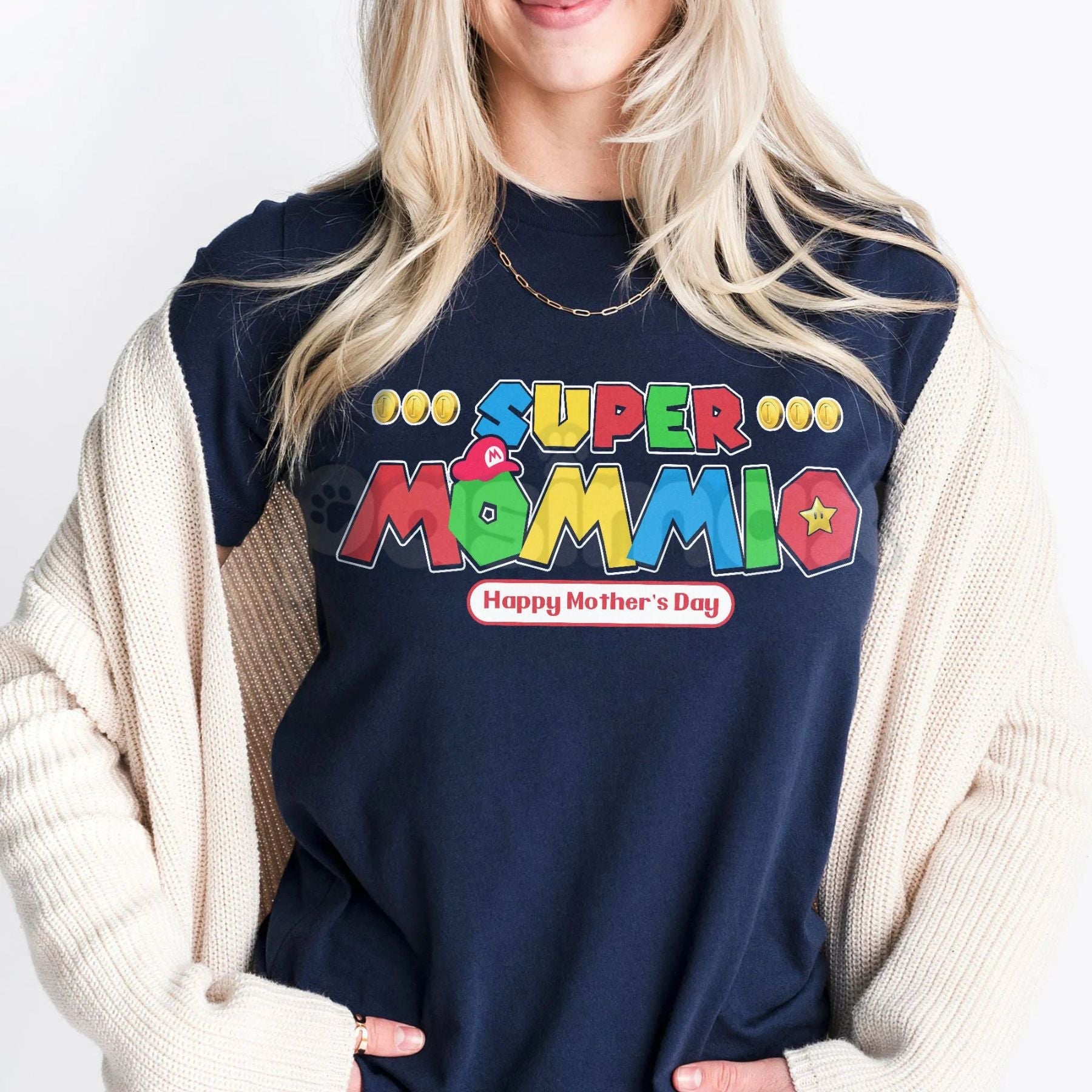 "Super Momio" Funny Mother's Day T-Shirt – Best Mom Ever Retro Gaming Graphic Tee, Premium 100% Cotton Personalized Mother's Day 2026 Shirt, Soft Lived-In Heavyweight Gamer Mom Top, Made in USA