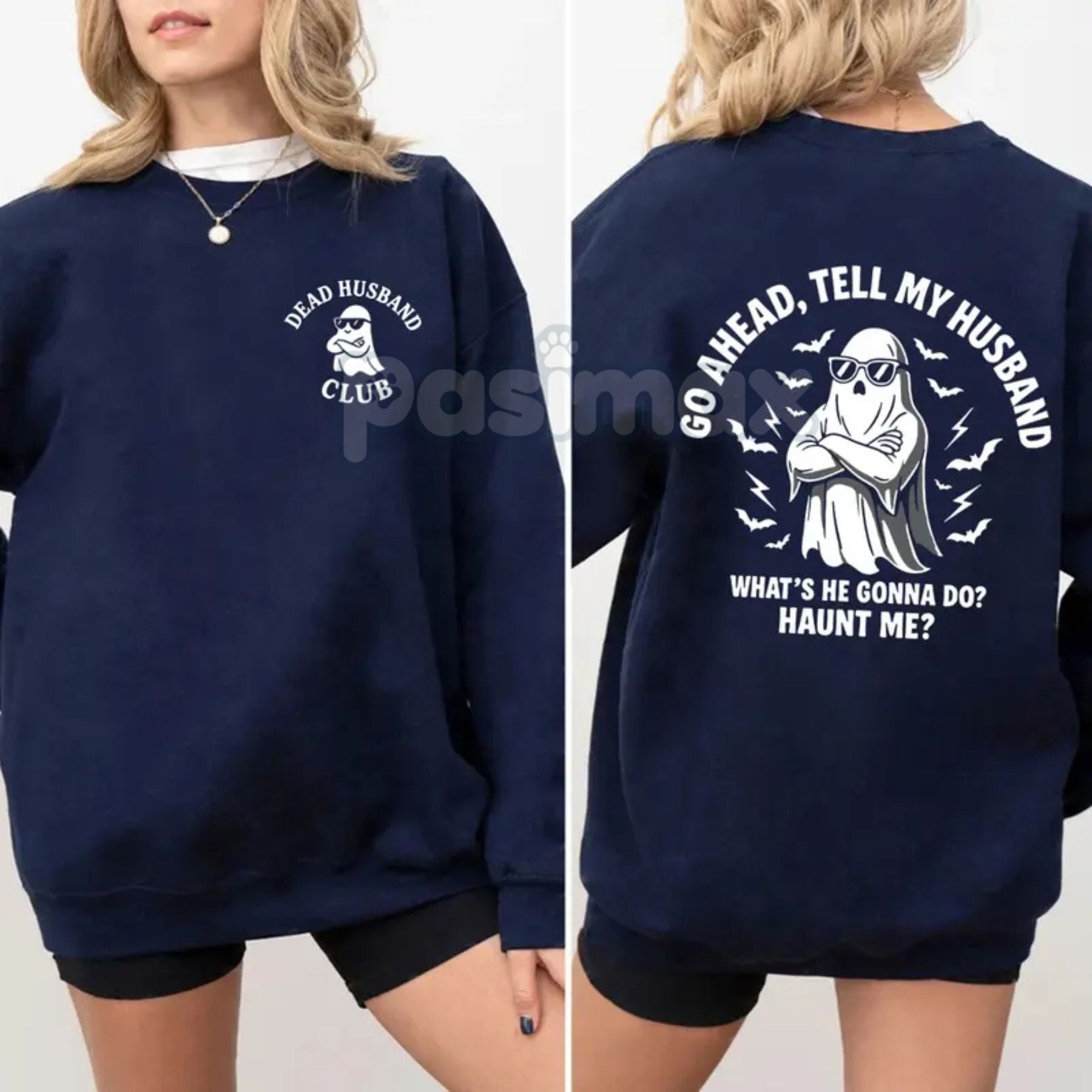 Pasimax Dead Husband Club Sweatshirt — lifestyle context