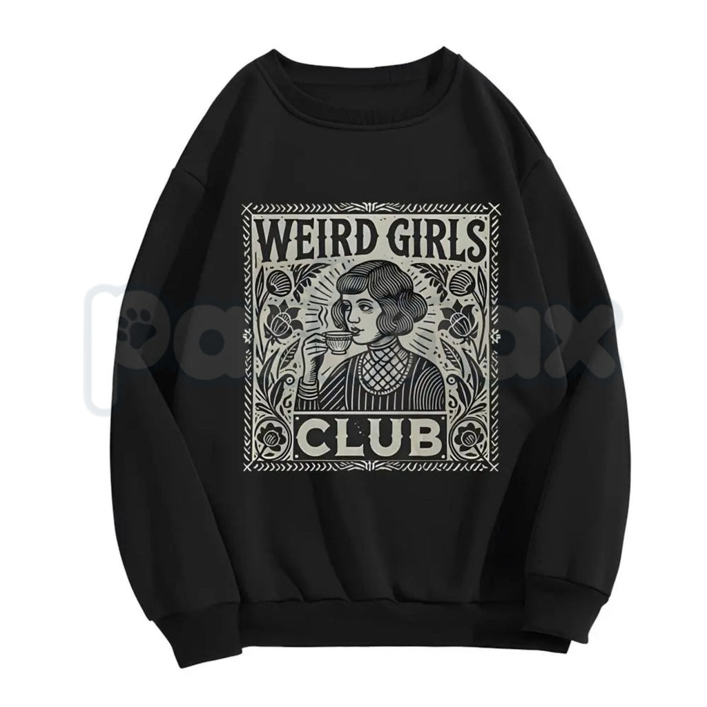 Pasimax Weird Girls Club Aesthetic Tee – Whimsy Goth Celestial Hoodie & Dark Academia Sweatshirt — lifestyle context