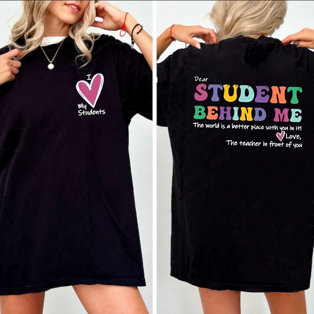 Pasimax Cute Heart & Letter T-Shirt for Women — lifestyle context