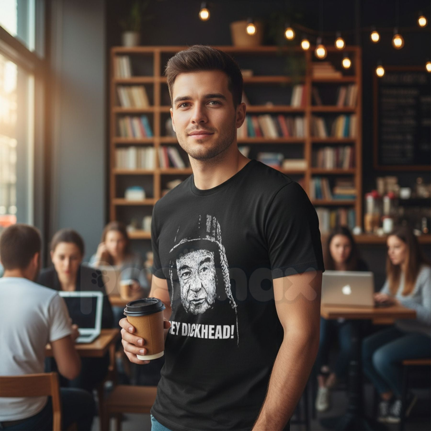 Pasimax "Hey Dickhead!" Funny Graphic Tee – Sarcastic Obnoxious Joke T-Shirt, Premium 100% Cotton Unfiltered Humor Top, Soft 