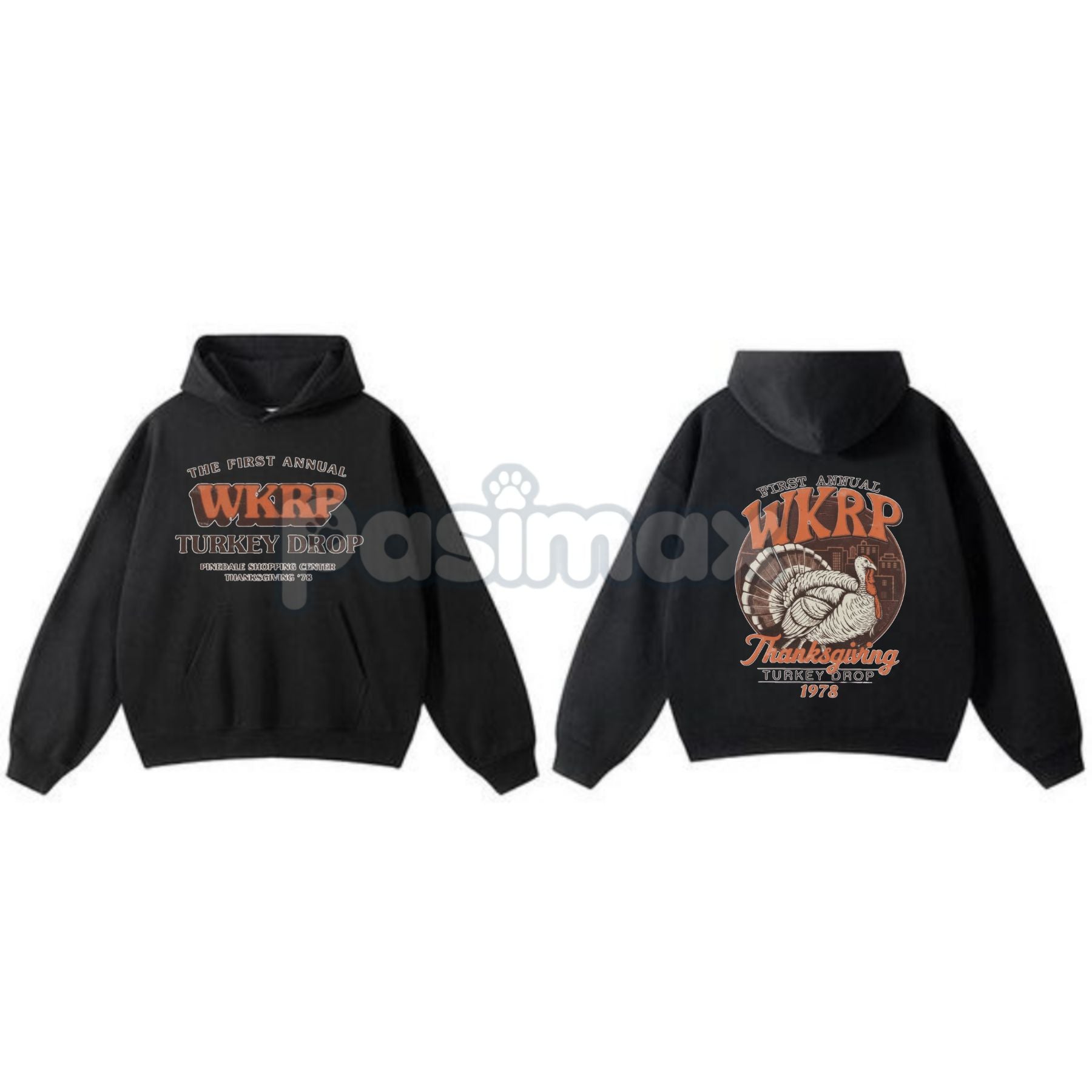 Pasimax WKRP Turkey Drop 1978 Hoodie — lifestyle context