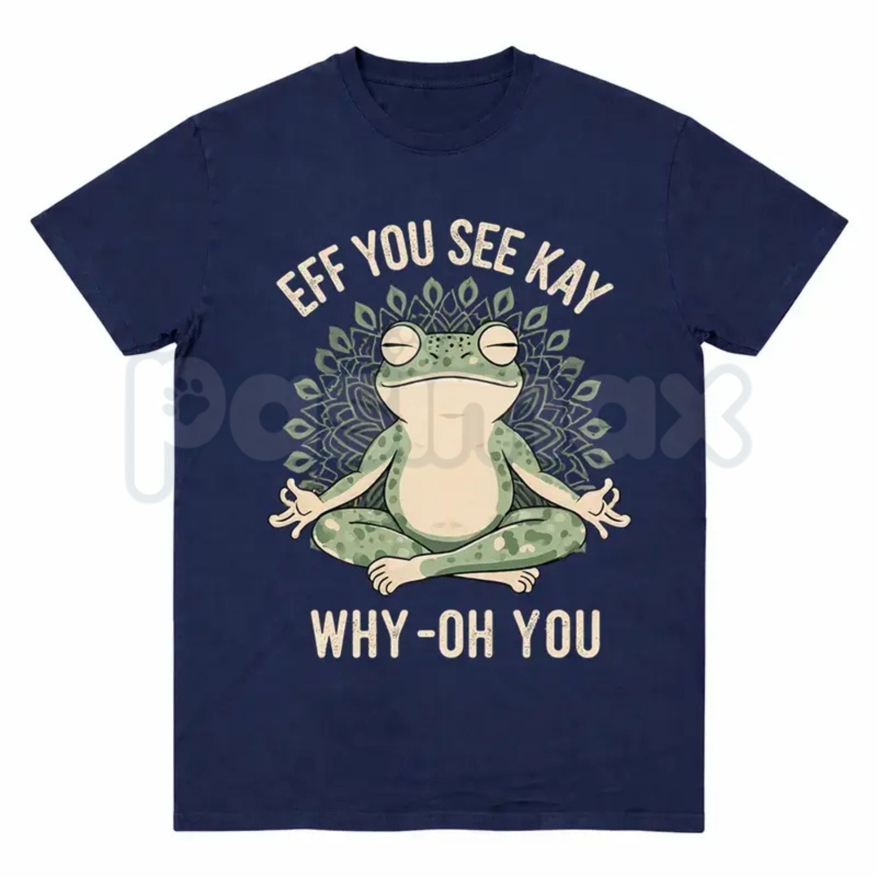 Funny "EFF YOU SEE KAY" Frog Meditation T-Shirt – Witty Zen Sarcasm Graphic Tee, Remastered Heavy Cotton Yoga Frog Top, Soft Lived-In Heavyweight Mindful Humor Shirt, Made in USA