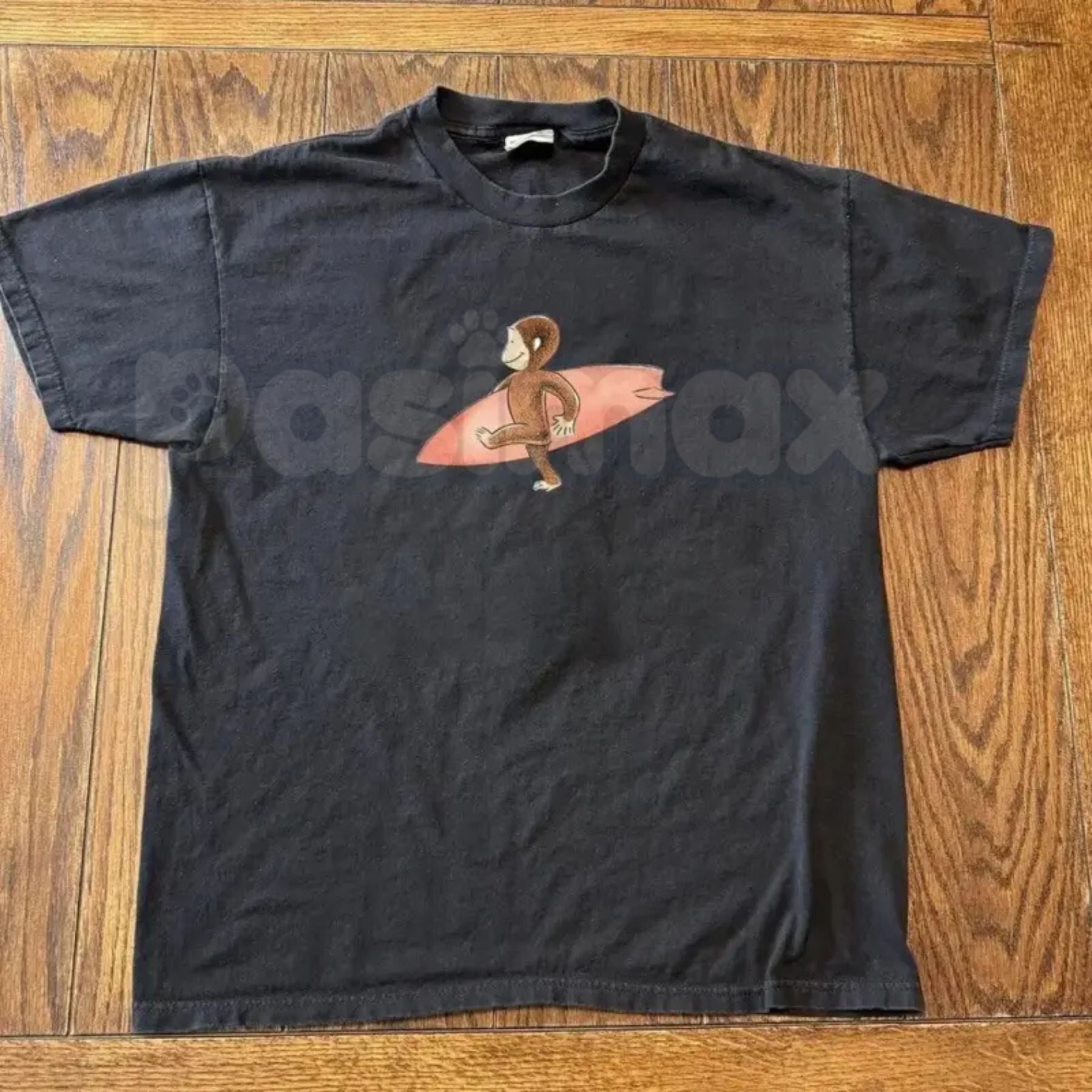 Vintage Curious George Surfing T-Shirt – Retro Hang Ten Graphic Tee