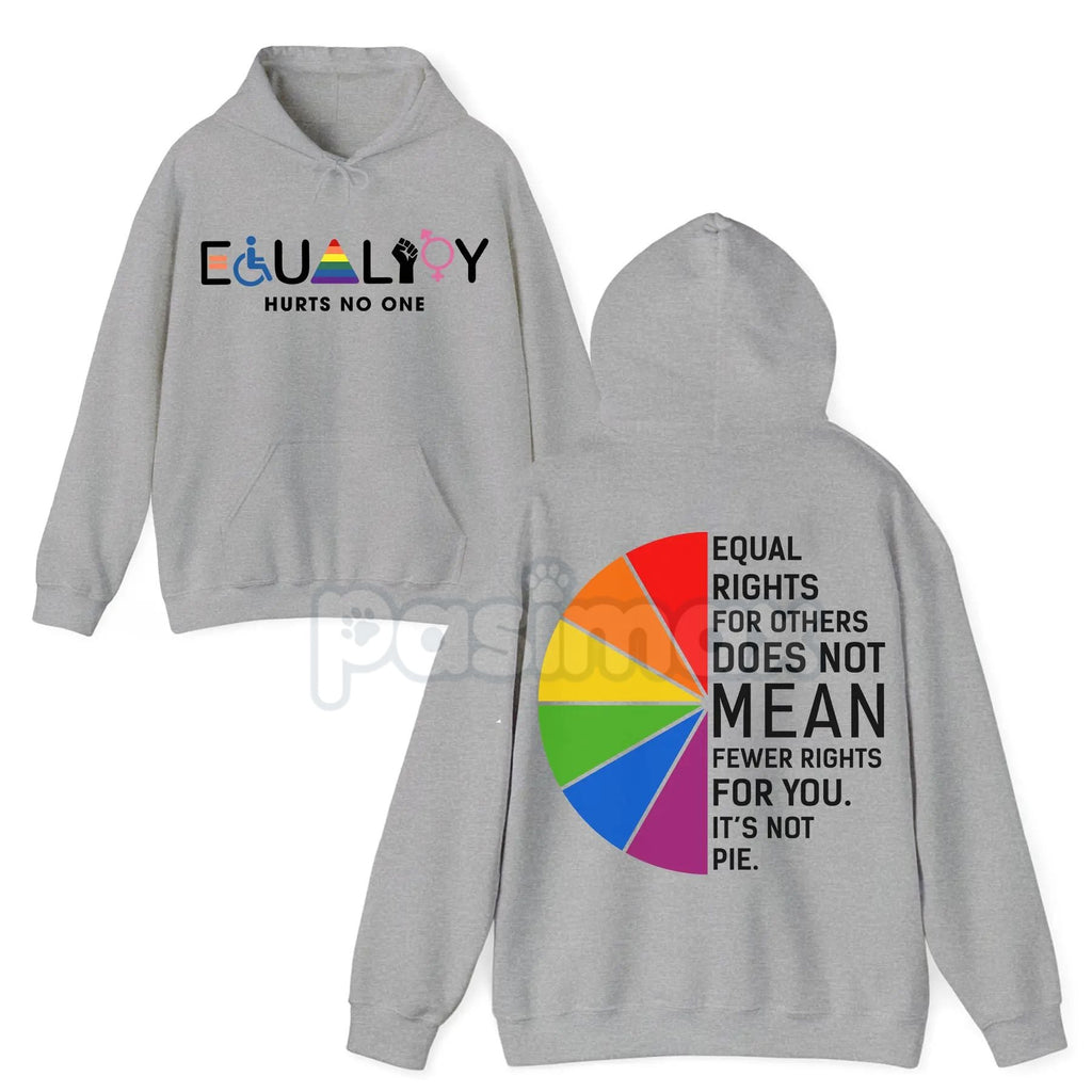 Pasimax Equality 2-Sided Hoodie – "Equal Rights For Others Doesn't Mean Fewer Rights For You" Statement Pullover, Social Just