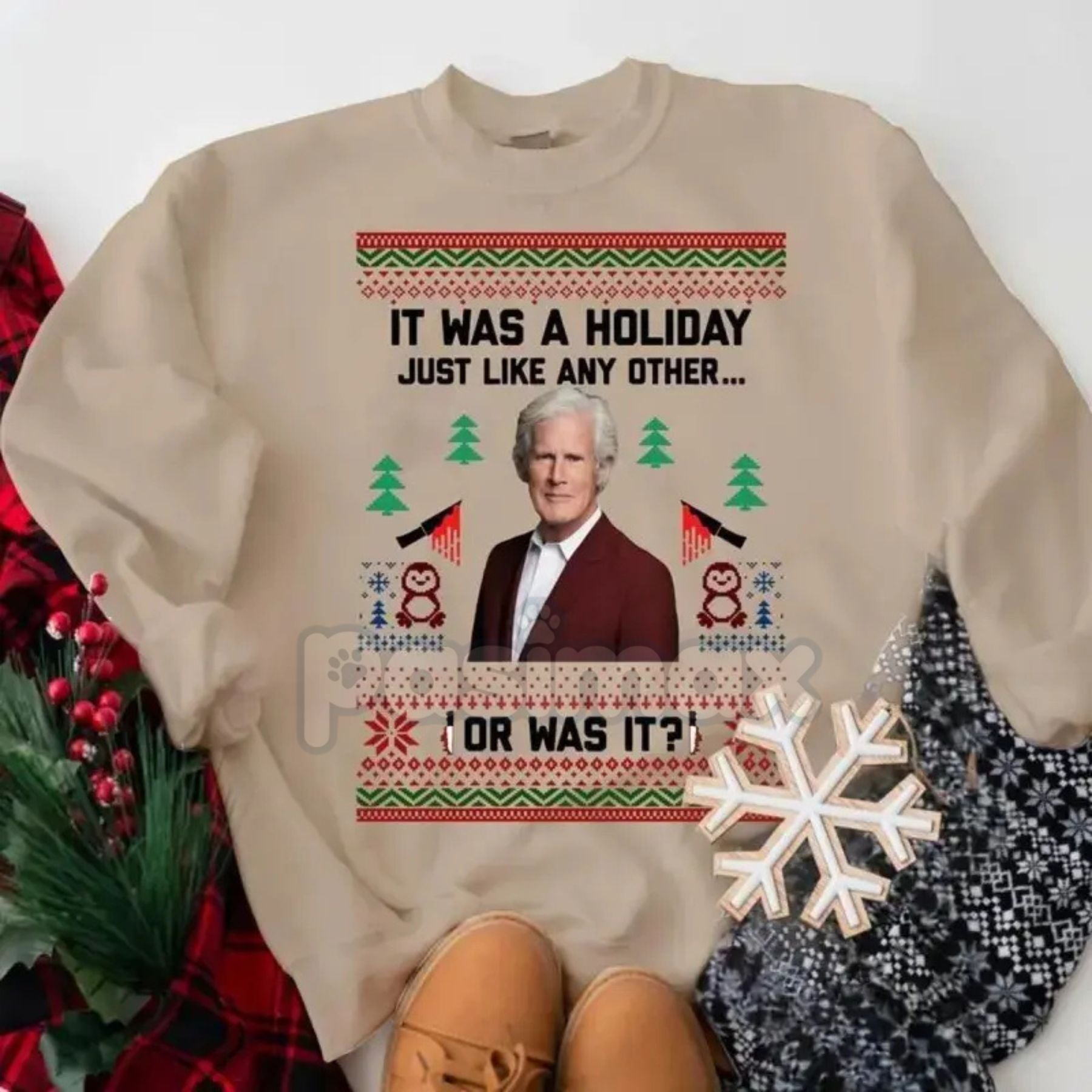 Pasimax True Crime Ugly Christmas Sweatshirt – Funny Holiday Murderino Crewneck — lifestyle context