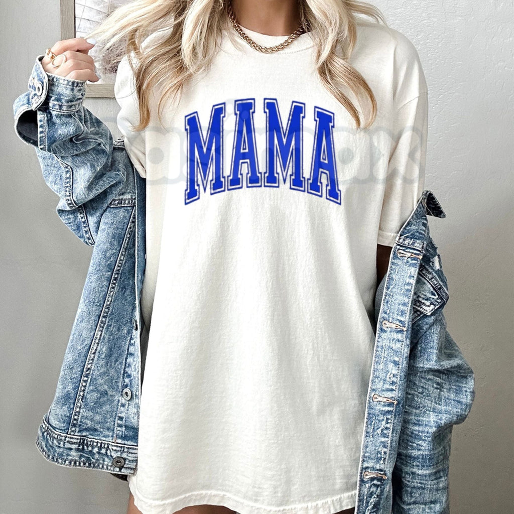 Mama Puff Print T-Shirt – 3D Textured Motherhood Tee, Premium Graphic Shirt for Women