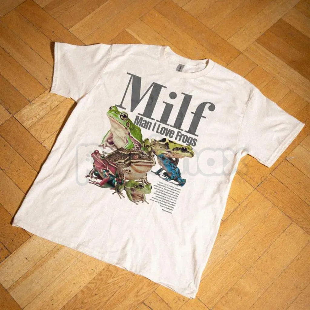 Pasimax "M.I.L.F. Man I Love Frogs" Funny T-Shirt — lifestyle context