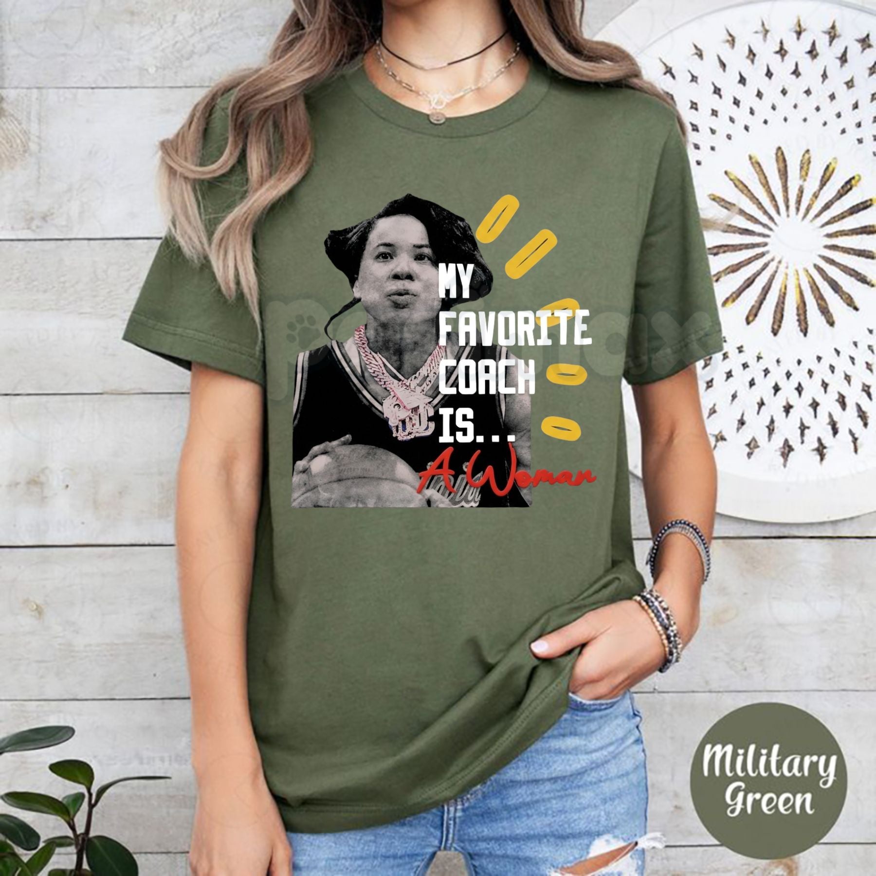 Pasimax "My Favorite Coach is… A Woman" T-Shirt - Empowering Women in Sports Graphic Tee, Female Coach Appreciation Shirt, Gi
