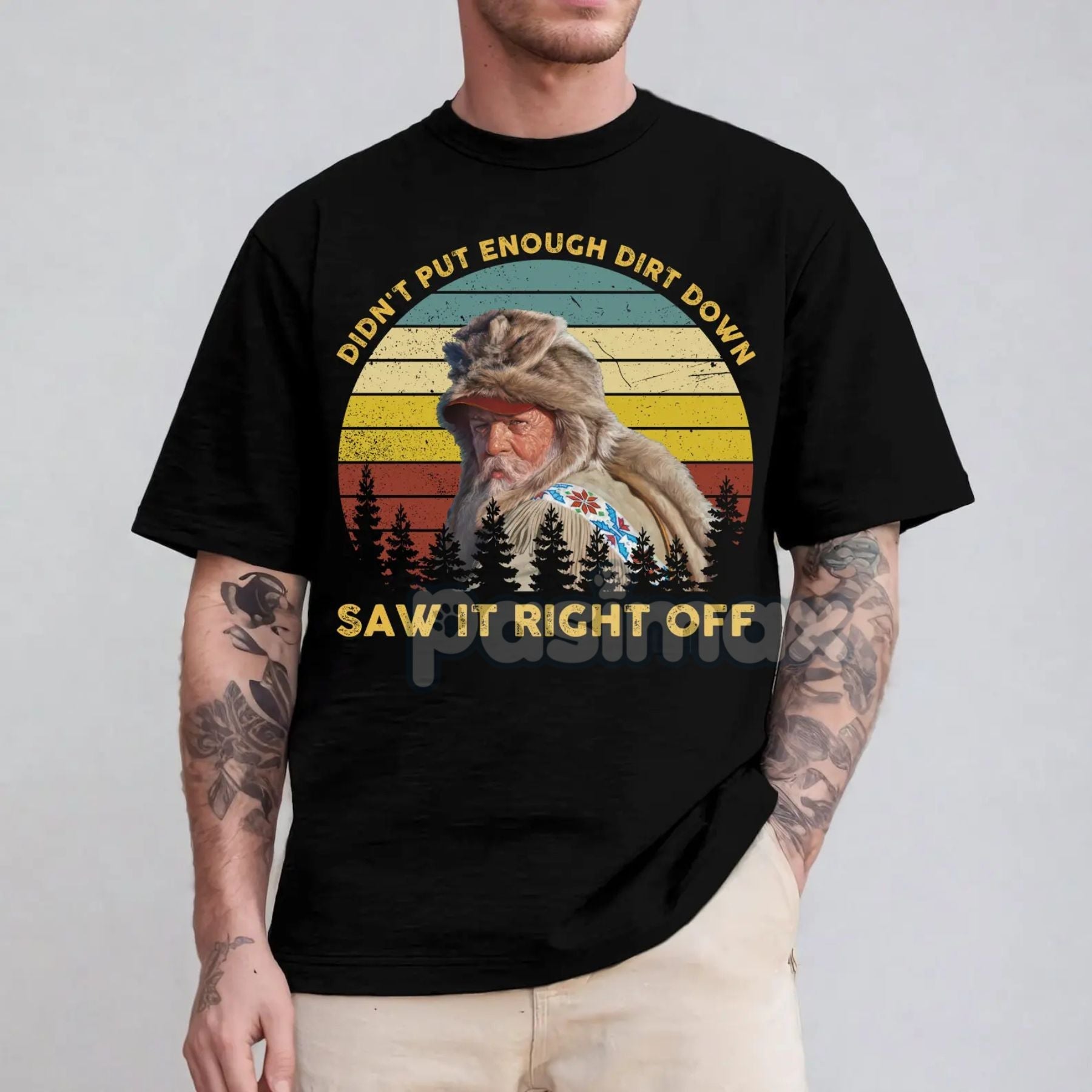Pasimax Western Quote Movie T-Shirt — lifestyle context