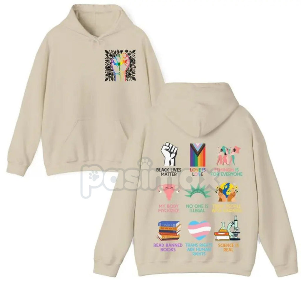 Pasimax Human Rights 2-Sided Hoodie – Bold Statement Pullover, Equality & Social Justice Activism Apparel, Unisex — lifestyle