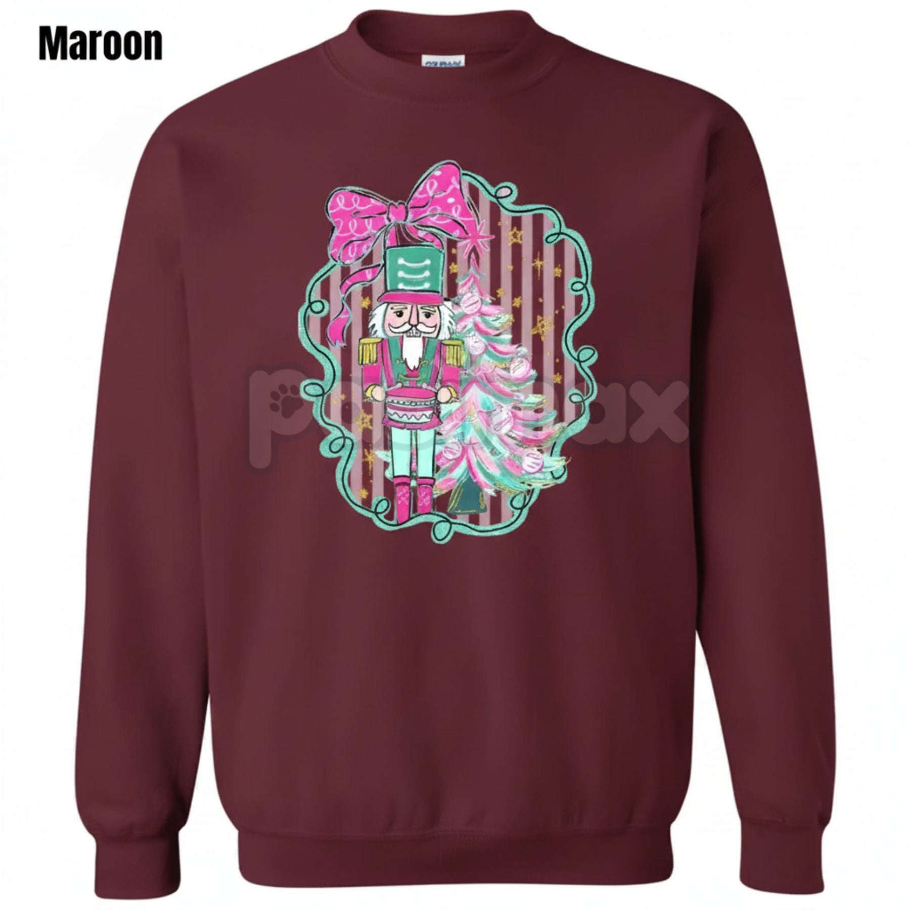 Pasimax Chunky Nutcracker Holiday Sweatshirt 'NLB' – Festive Vintage Christmas Style Crewneck — lifestyle context