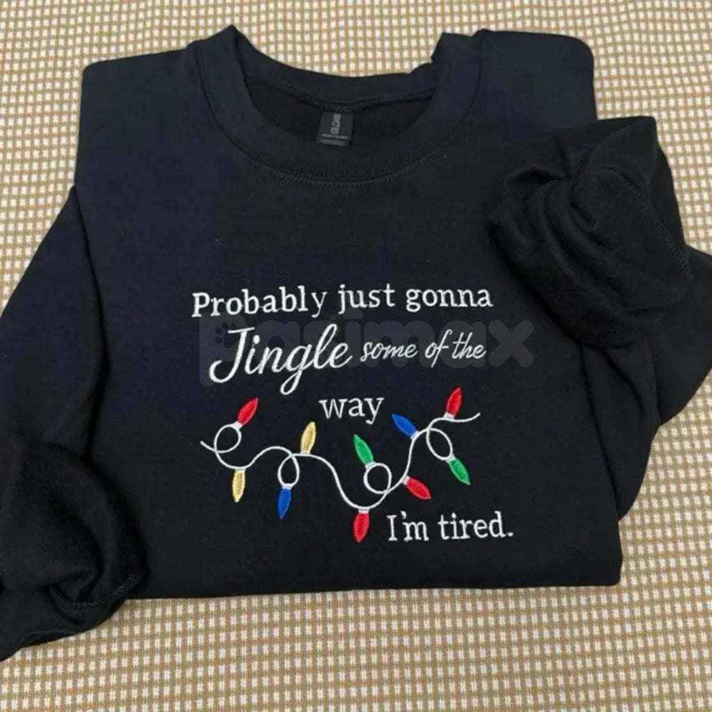 Pasimax Funny Christmas Embroidered Sweatshirt – Holiday Humor Crewneck — lifestyle context