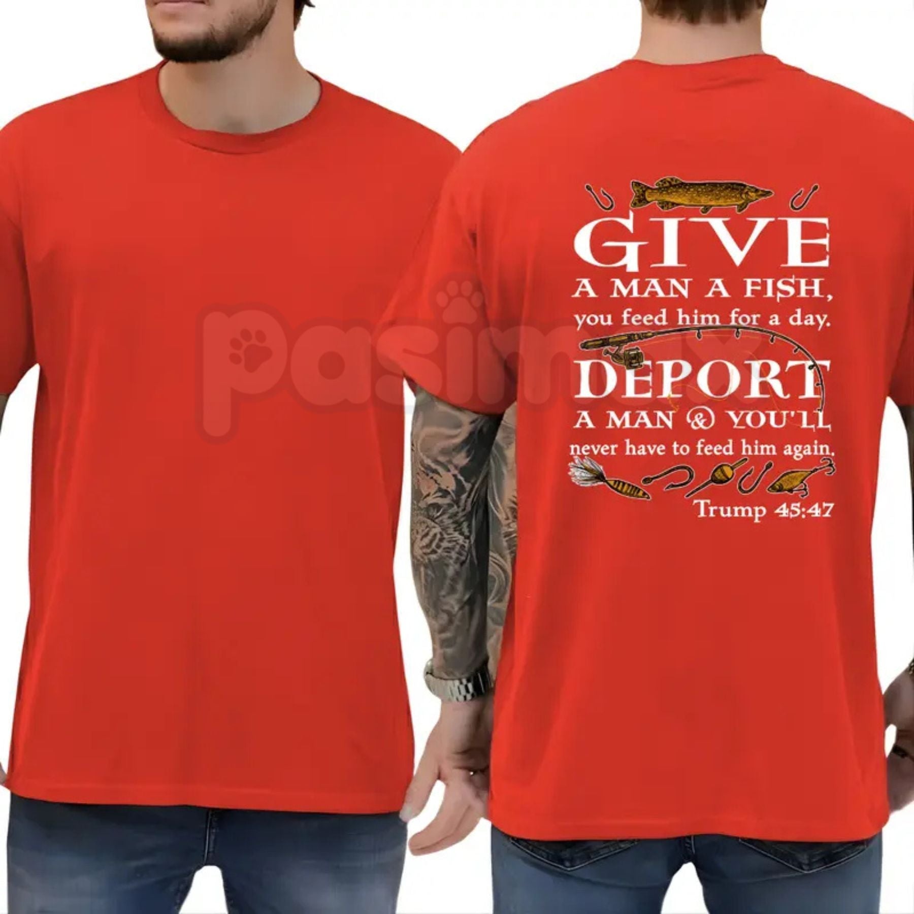 "Deport A Man" Political Satire T-Shirt – Funny Republican Graphic Tee, Remastered Heavy Cotton Immigration Policy Top, Soft Lived-In Heavyweight Conservative Statement Shirt, Made in USA