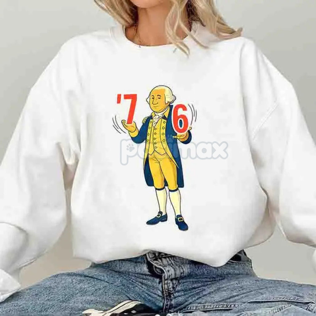 Pasimax George Washington Tennis Score Sweatshirt — lifestyle context