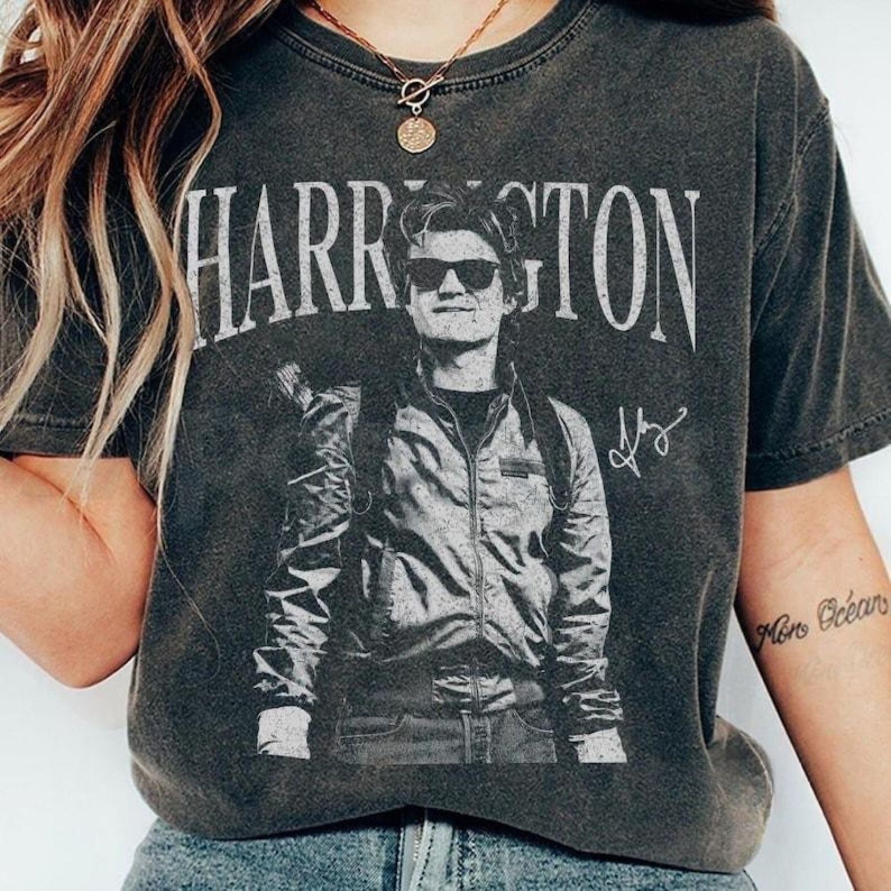 Pasimax Comfort Colors® 'Harrington' Unisex Heavy Cotton T-Shirt – Custom Name Retro Graphic Tee, Vintage Style Comfort Shirt