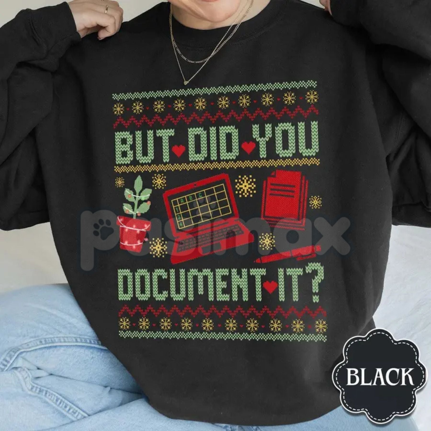 Pasimax "But Did You Document It?" Ugly Sweatshirt | Funny Professional Humor Jumper | Sarcastic Project Manager Xmas Crewnec