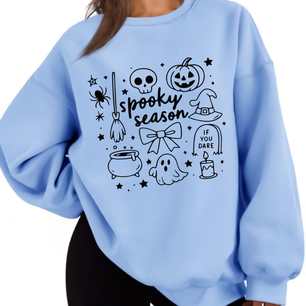 Pasimax Spooky Season Sweatshirt – Cozy & Classic Halloween Crewneck — lifestyle context