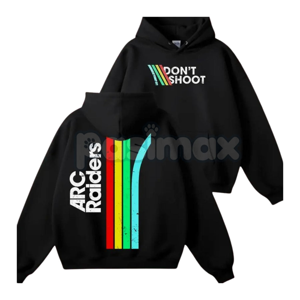 Pasimax Don’t Shoot ARC Gaming 2-Side Hoodie – First Responder Roleplay Statement Pullover, Unique Gaming Apparel, Unisex — l