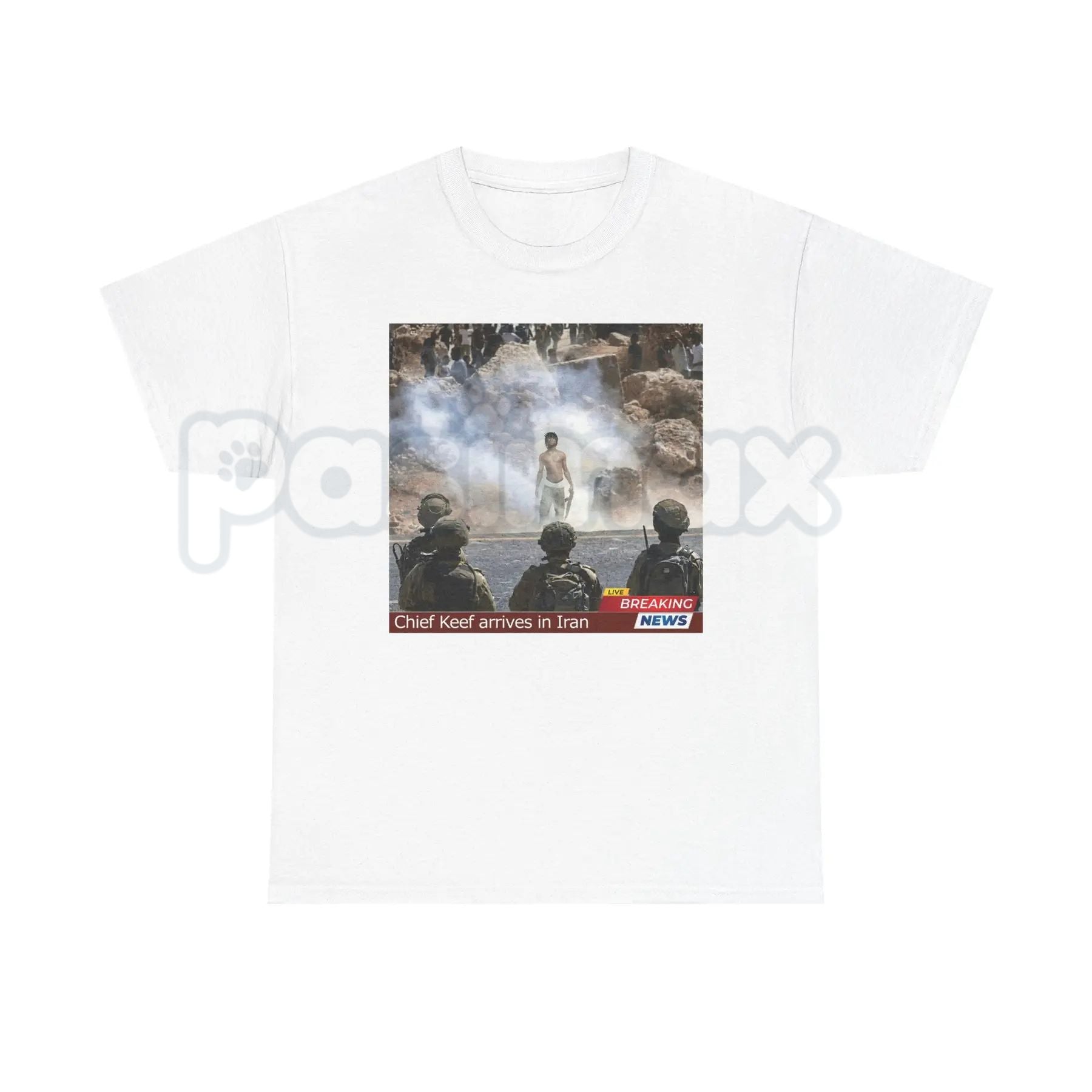 Pasimax Chief K in Iran Graphic T-Shirt - Viral Streetwear Culture Tee, Premium 100% Cotton Glo-Style Fan Top, International 