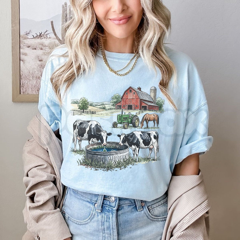Vintage 90s Farm T-Shirt – Men & Women's Unisex Graphic Tee, Premium 100% Cotton Heartland Heritage Top, Soft Lived-In Heavyweight Country Lifestyle Shirt, Made in USA