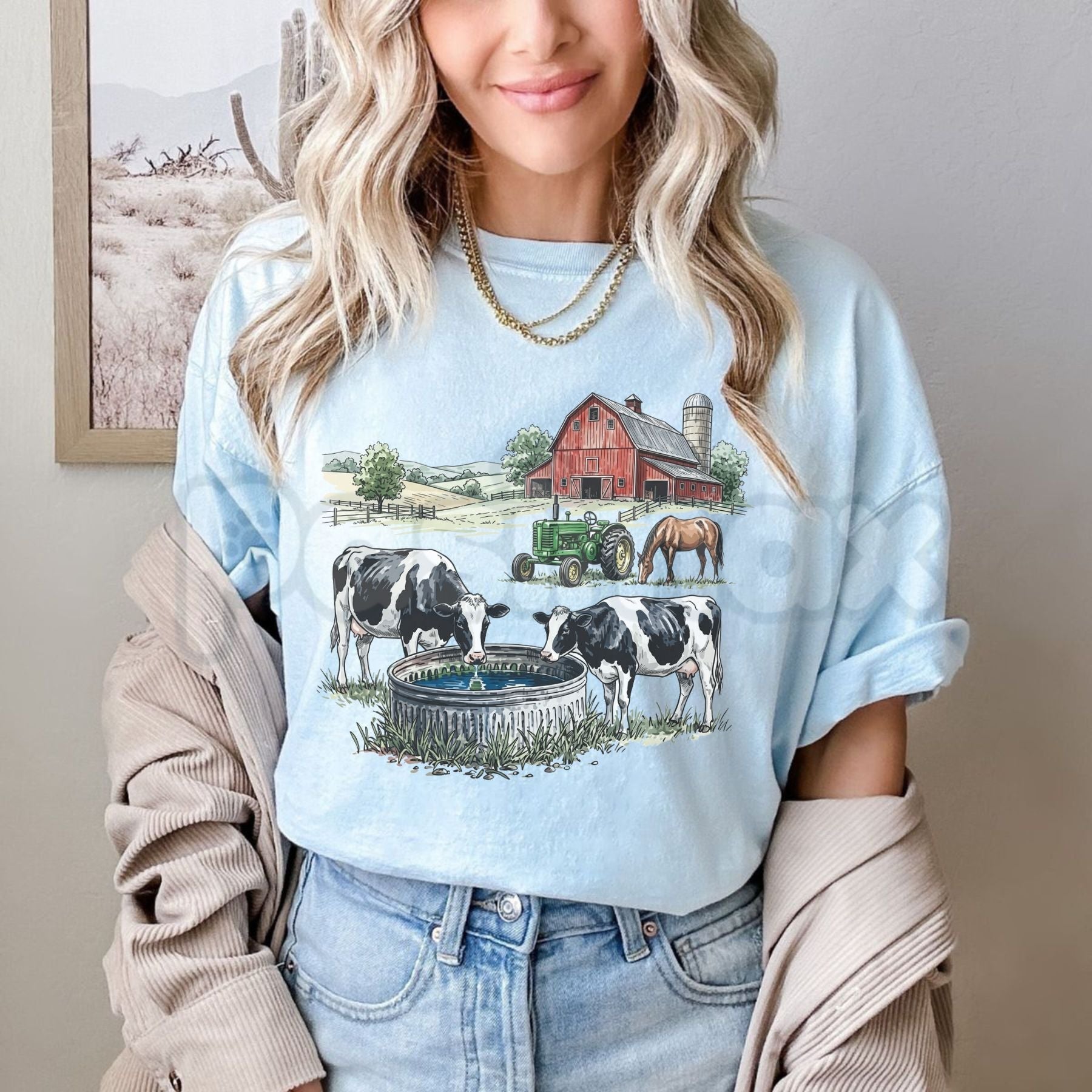 Vintage 90s Farm T-Shirt – Men & Women's Unisex Graphic Tee, Premium 100% Cotton Heartland Heritage Top, Soft Lived-In Heavyweight Country Lifestyle Shirt, Made in USA