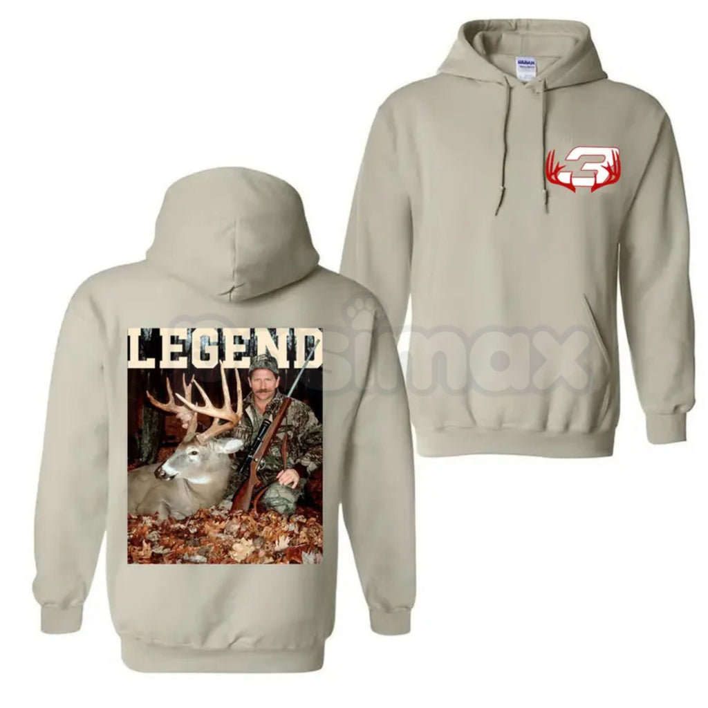 Pasimax Dale Earnhardt With Deer Hoodie – Vintage Hunting Season Pullover, NASCAR Legend Fan & Outdoors Apparel, Unisex — sid