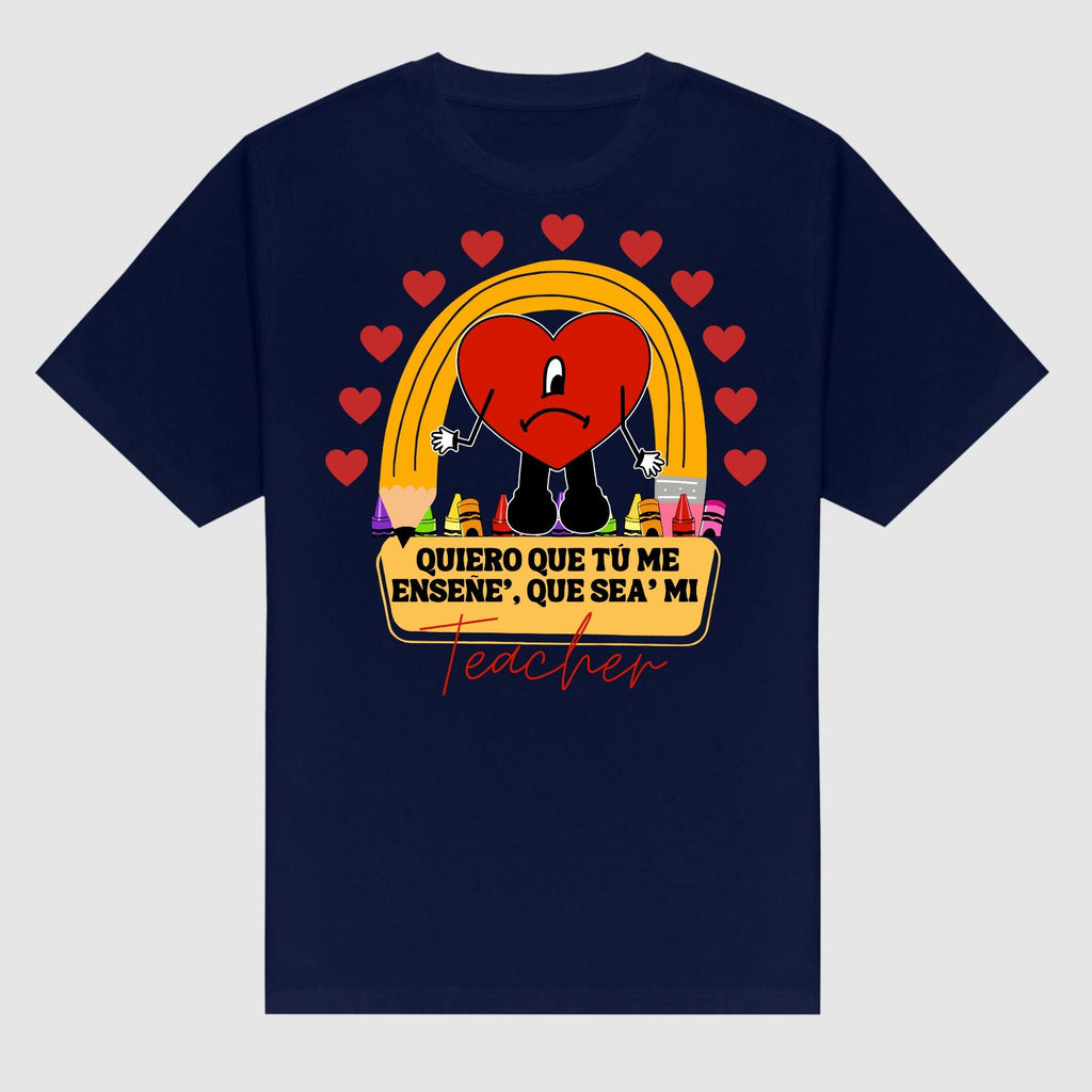 Pasimax "Quiero Que Seas Mi Teacher" Camiseta Unisex — lifestyle context