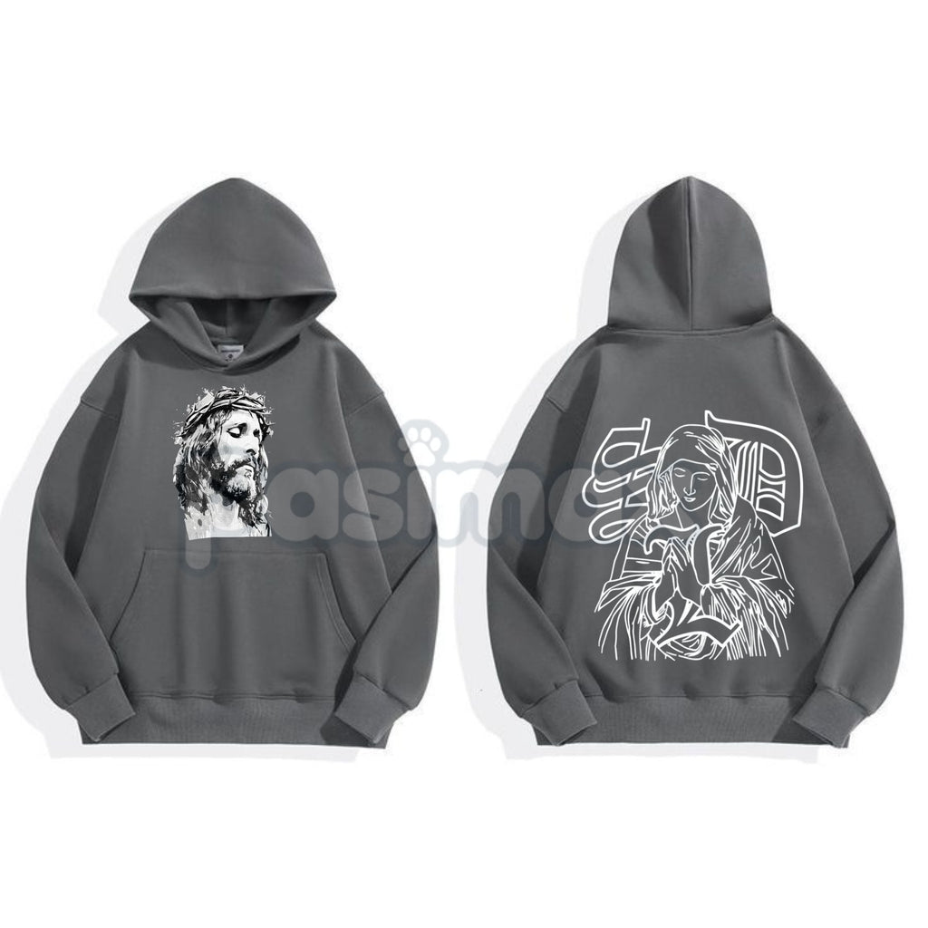 Pasimax Jesus Hoodie – Faith-Based Christian Apparel, Religious Statement Pullover, Spiritual Worship Gear, Unisex — detail c