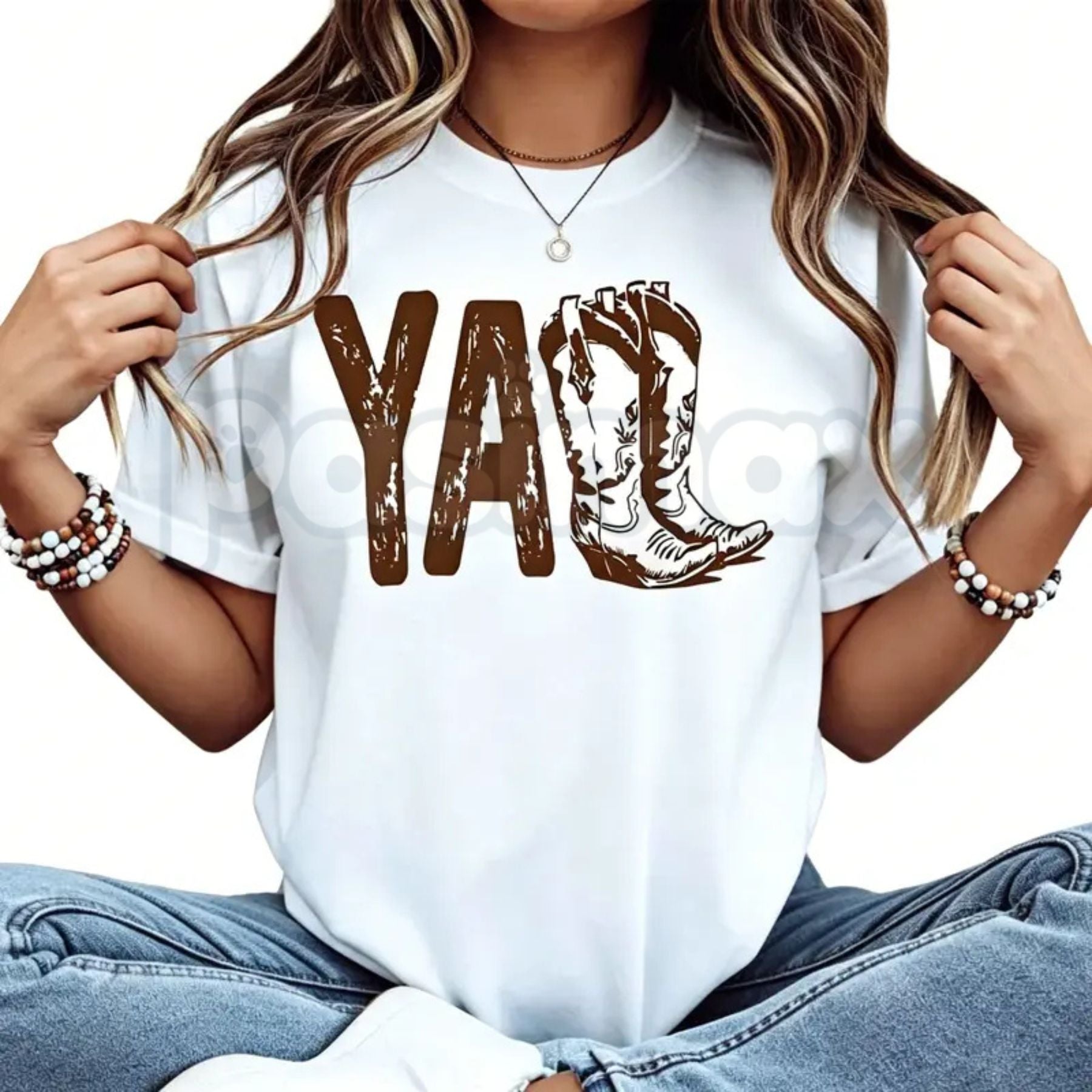 "Cowboy Boot Print" Western Graphic T-Shirt – Retro Country Music Rodeo Novelty Lifestyle Tee