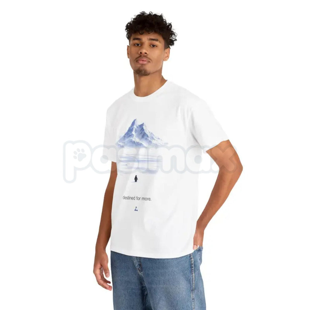 Pasimax "But Why?" Penguin Mountain T-Shirt - Destined For More Meme Graphic Tee, Werner Herzog Penguin Tribute Shirt, Premiu